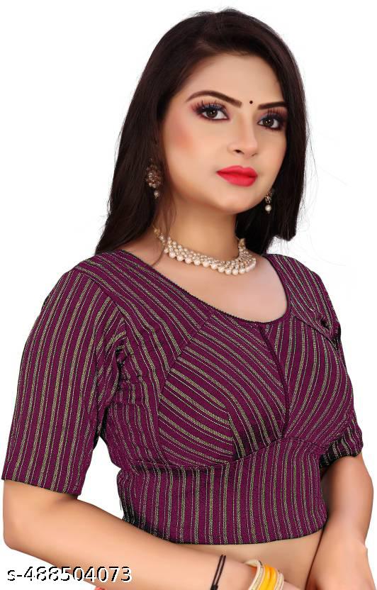New Trendy Designer Blouse 2025 Stretchable Lycra Blouse Choli design Golden Foil printed Blouse - Unixkart - View 4