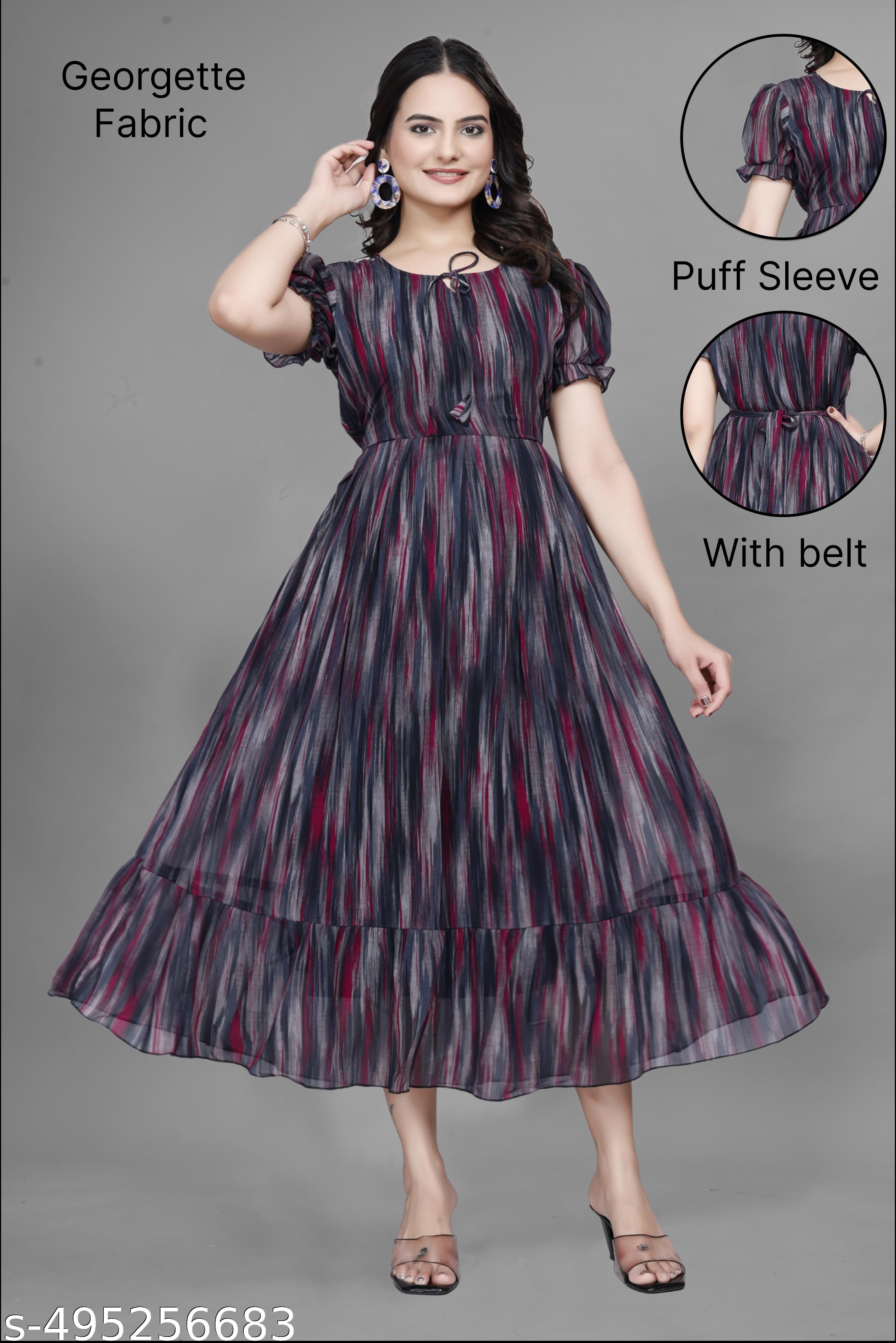 Women's Fancy Fashionable Maxi Dress - Unixkart - View 4