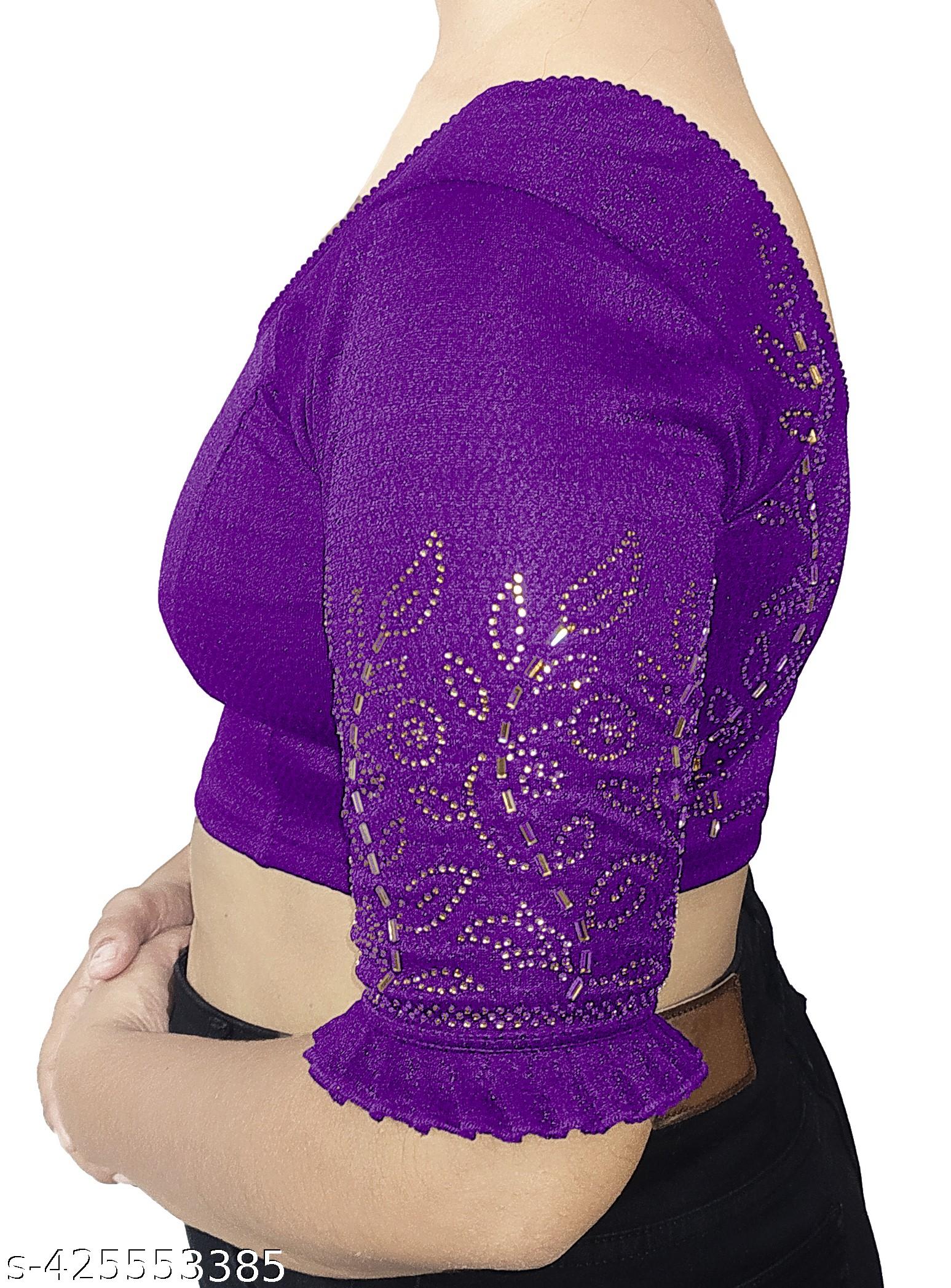 Partywear Latest Stone work Readymade Lycra Blouse for Women Fancy Blouse - Unixkart - View 4