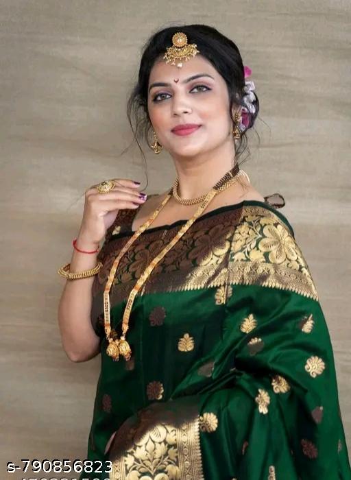 green banaraci saree - Unixkart