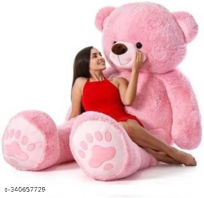 Pink Teddy Bear with Neck Bow - Unixkart - View 4
