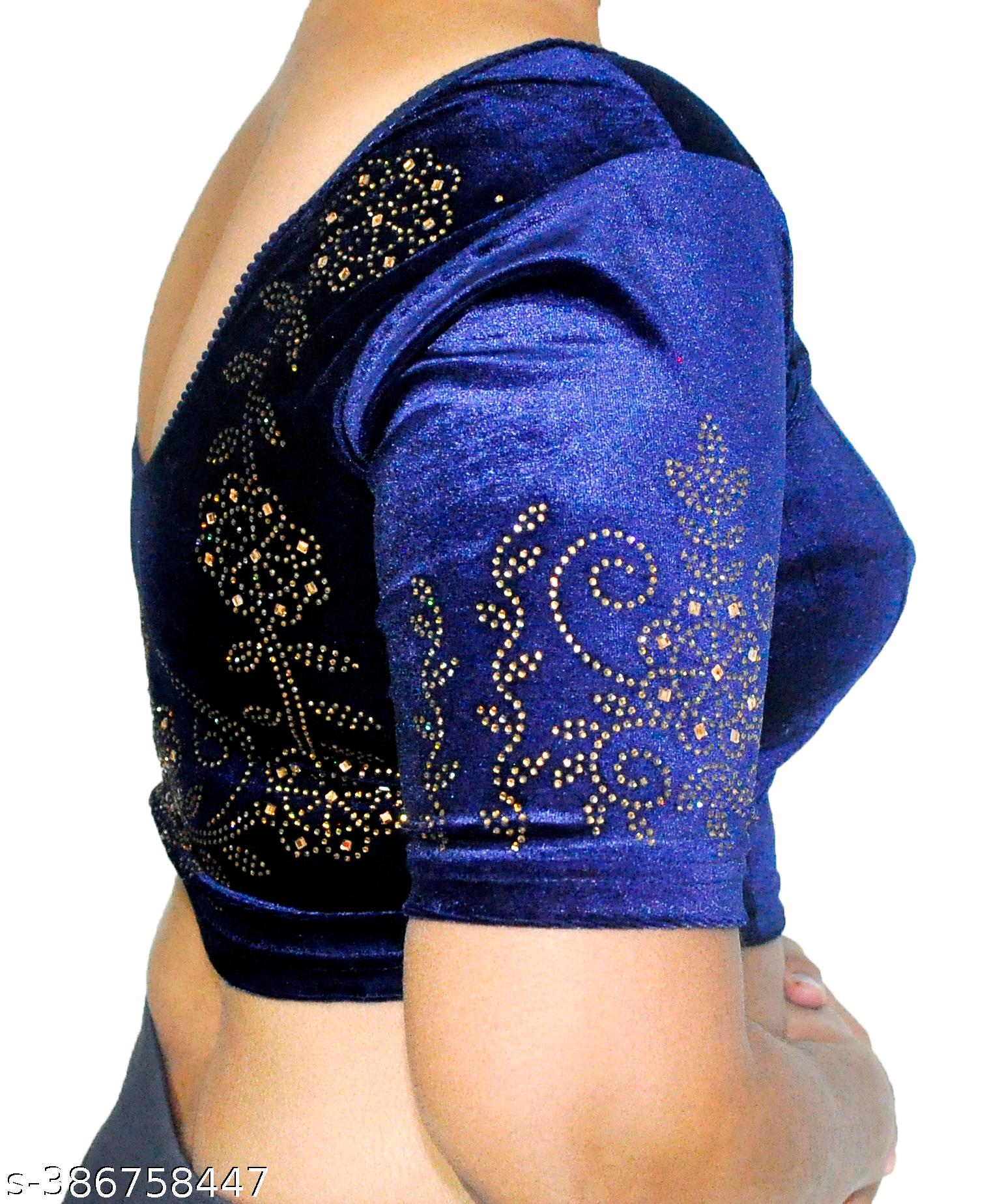 Readymade Stylish Partywear Blouse with Embroidery Latest Stone Work New Collection 2024 - Unixkart - View 4