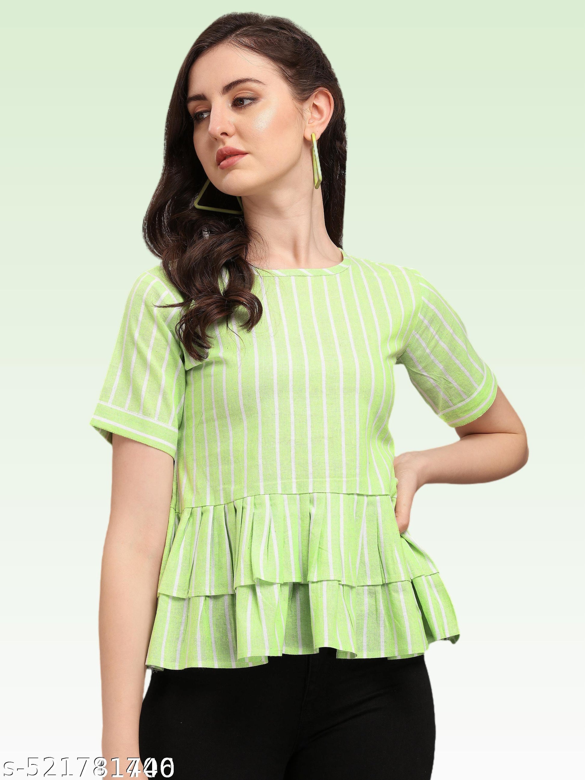 Women's Trendy Peplum Top - Unixkart - View 4