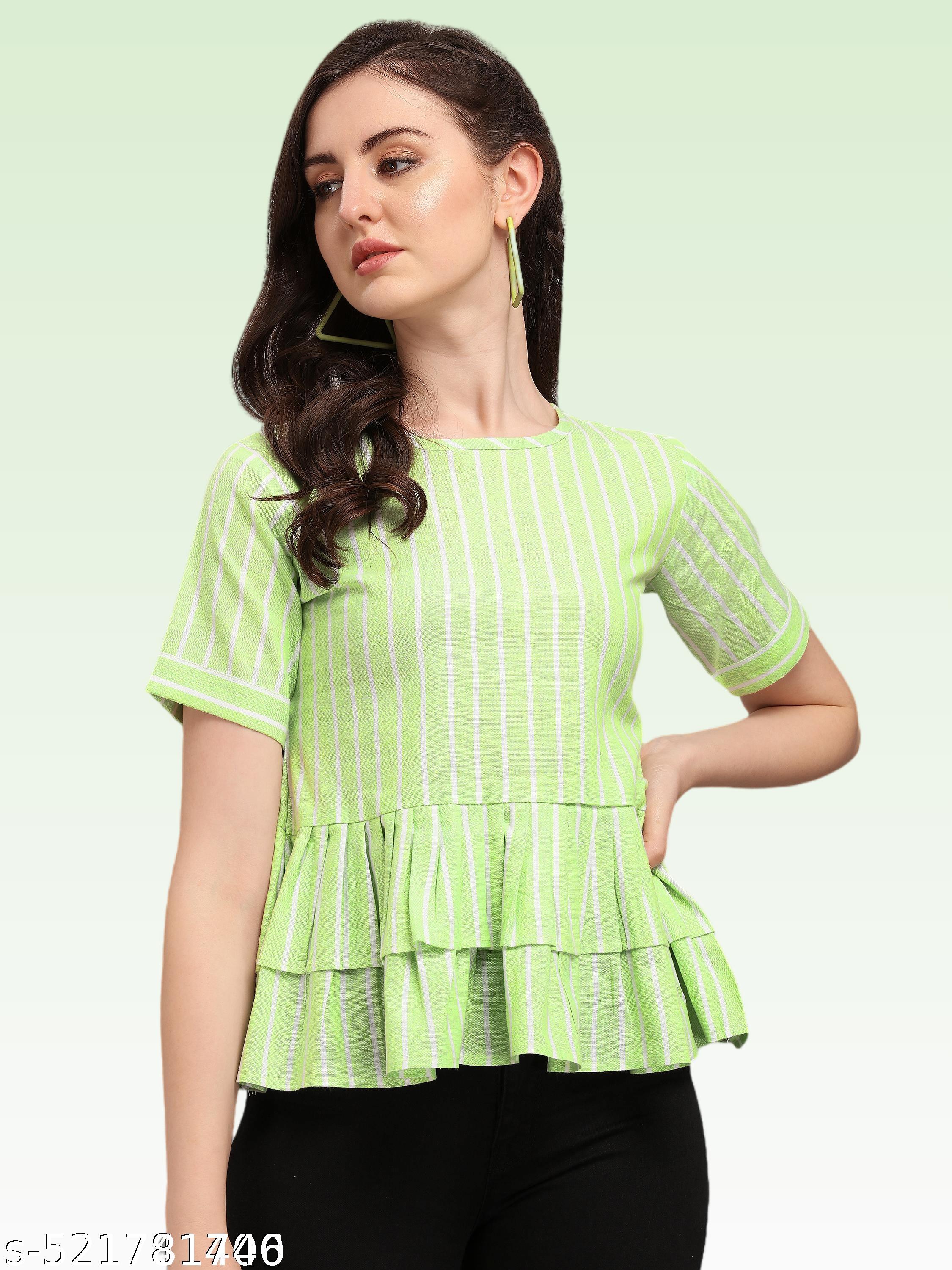 Women's Trendy Peplum Top - Unixkart - View 4