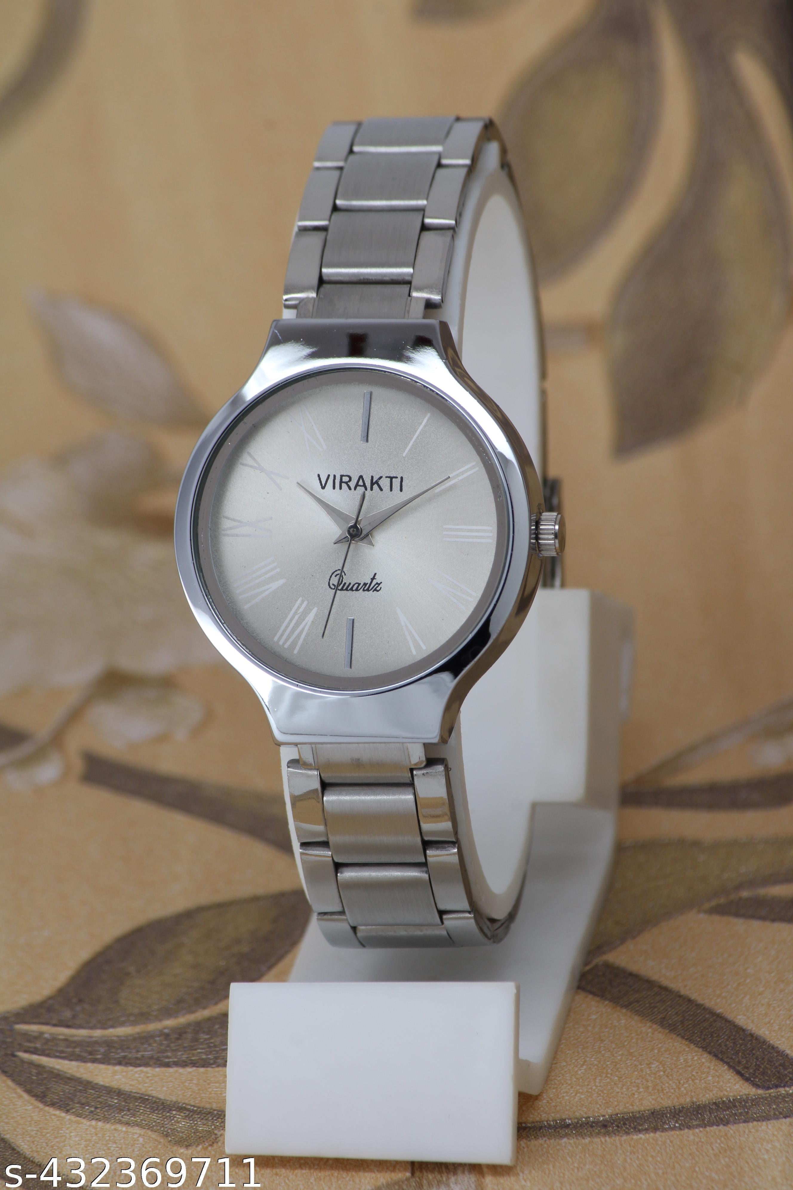Women's Round Dial Stainless Steel Chain Watch - image 4