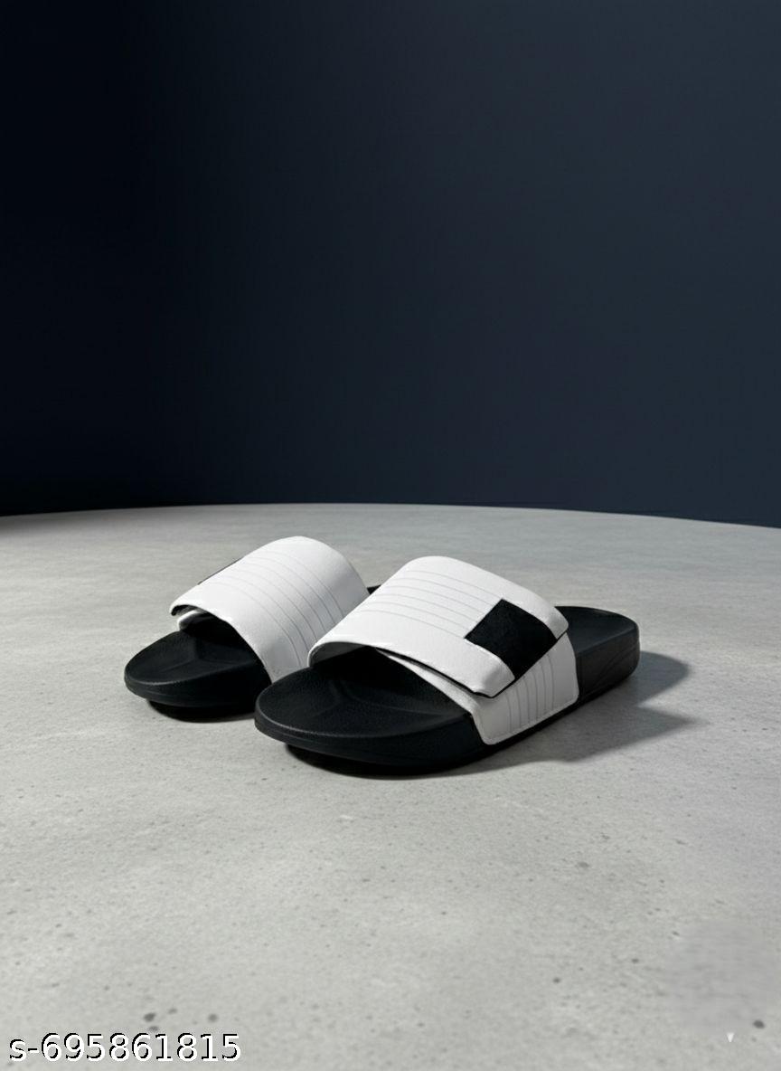 Men's Comfortable Trendy Sliders – White & Black - image 4