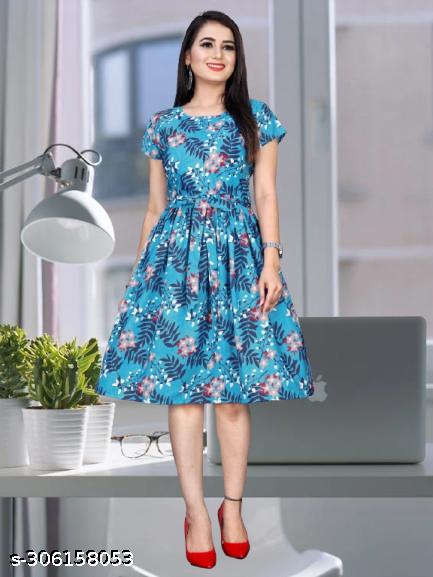 Women's Knee Length Dress - Unixkart - View 4