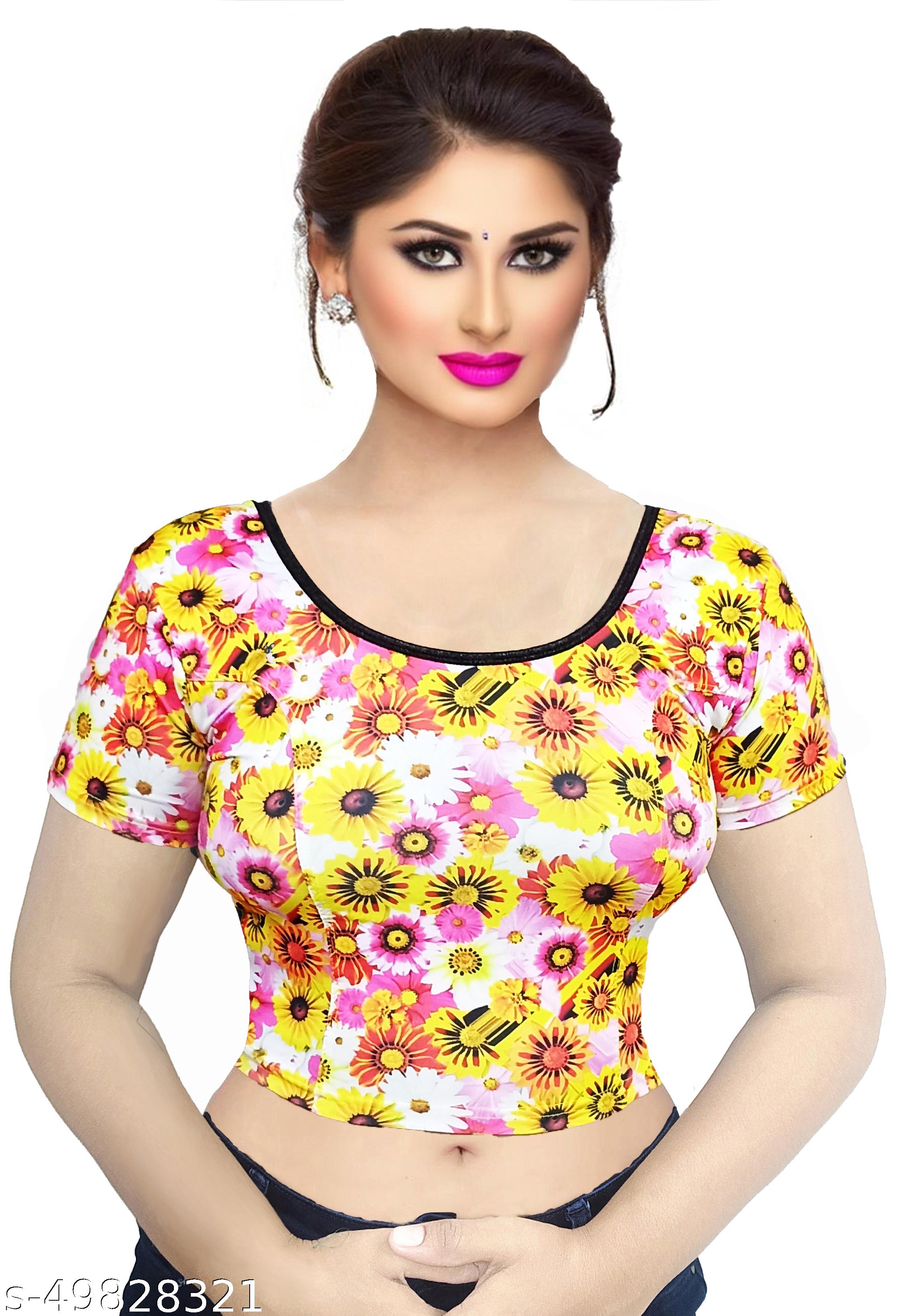 Designer Readymade Stretchable Blouse Digital Print Collection - Unixkart - View 4