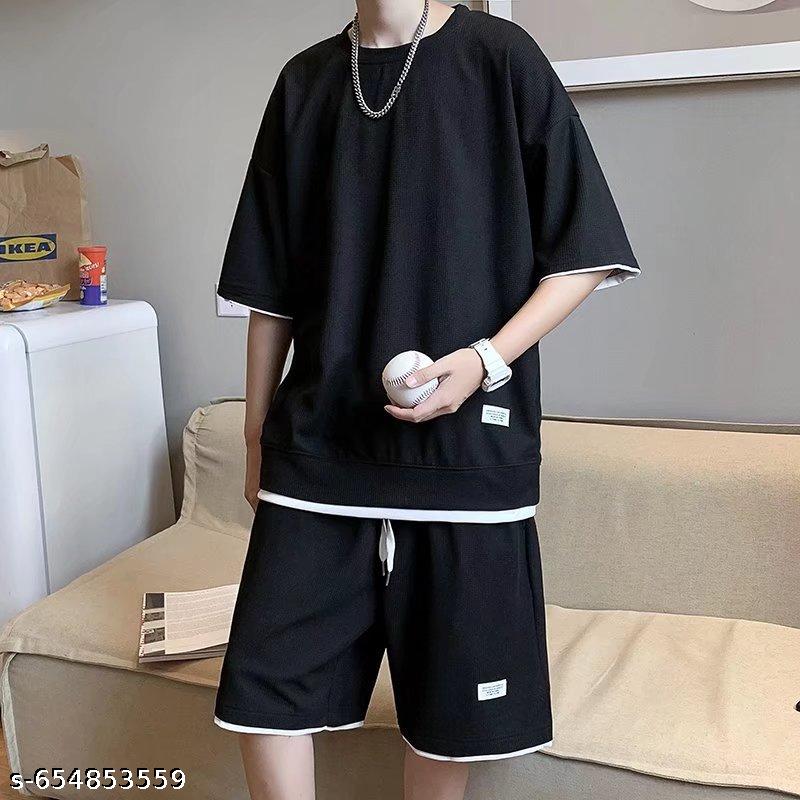 Men's T-Shirt & Shorts Oversized Summer Co-Ord Set - image 4
