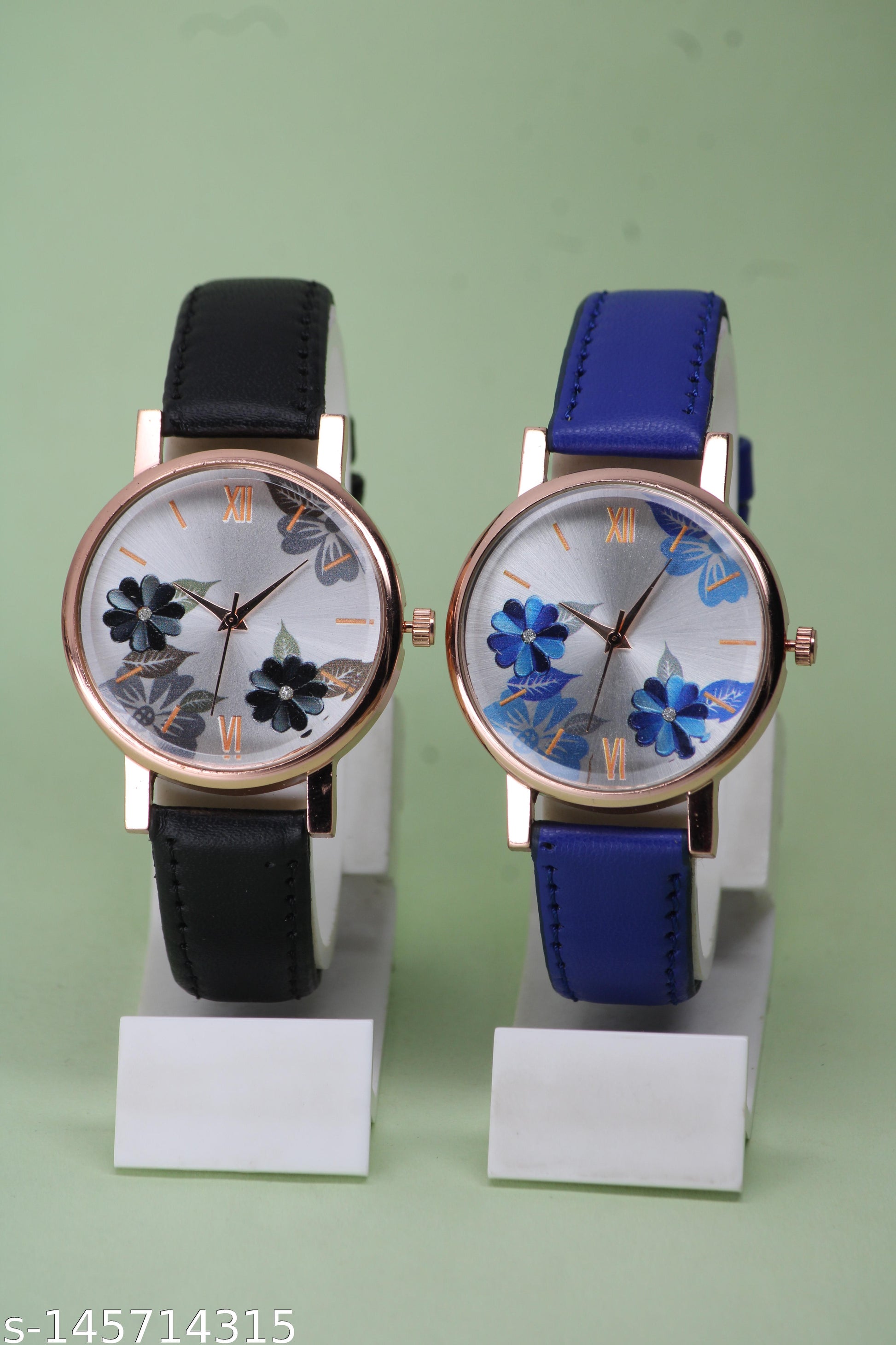 Best Quality Festive Season Flower Designer Round Dial Attractive Leather - Image 4