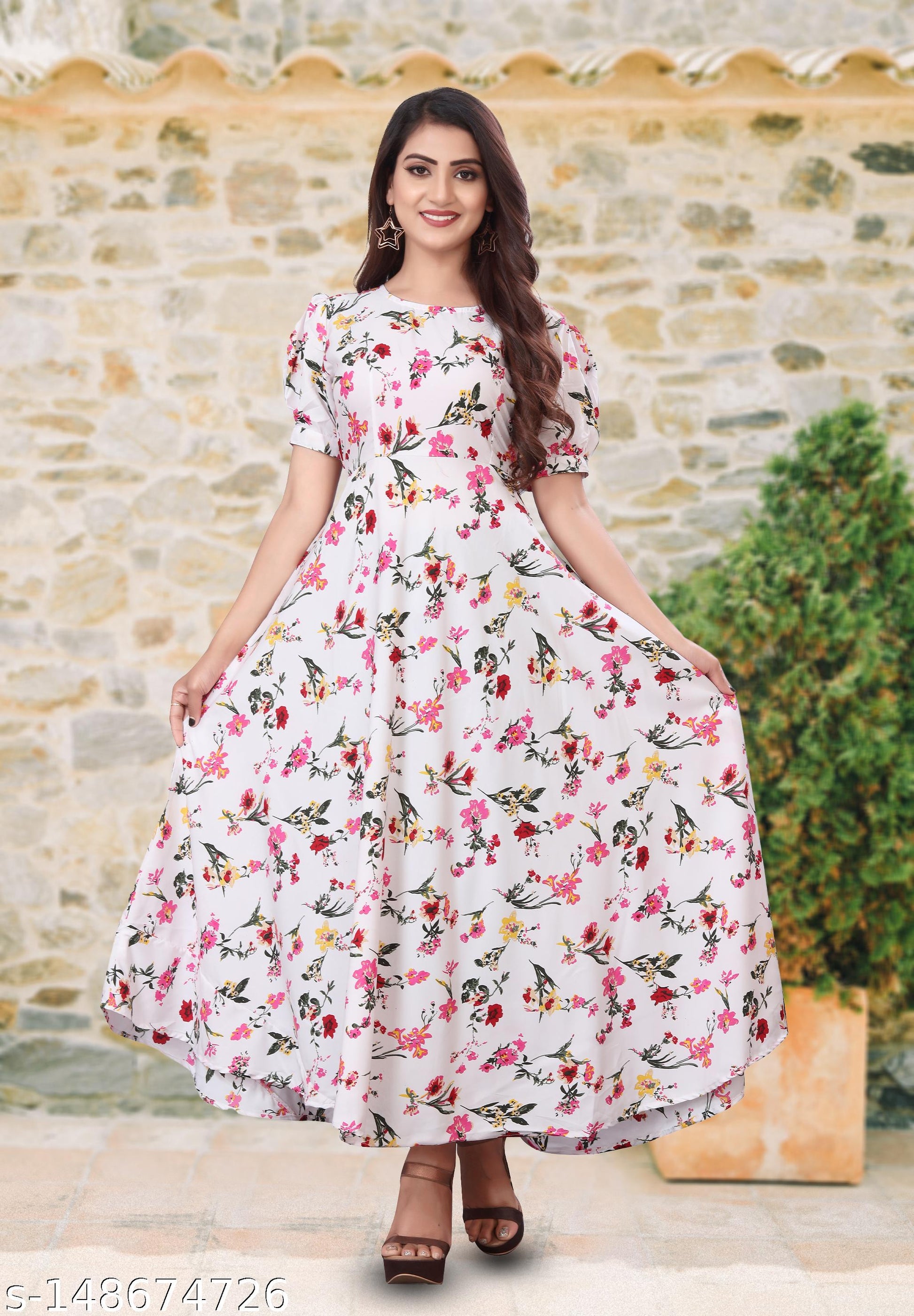 Women's Printed Gown - Unixkart - View 4