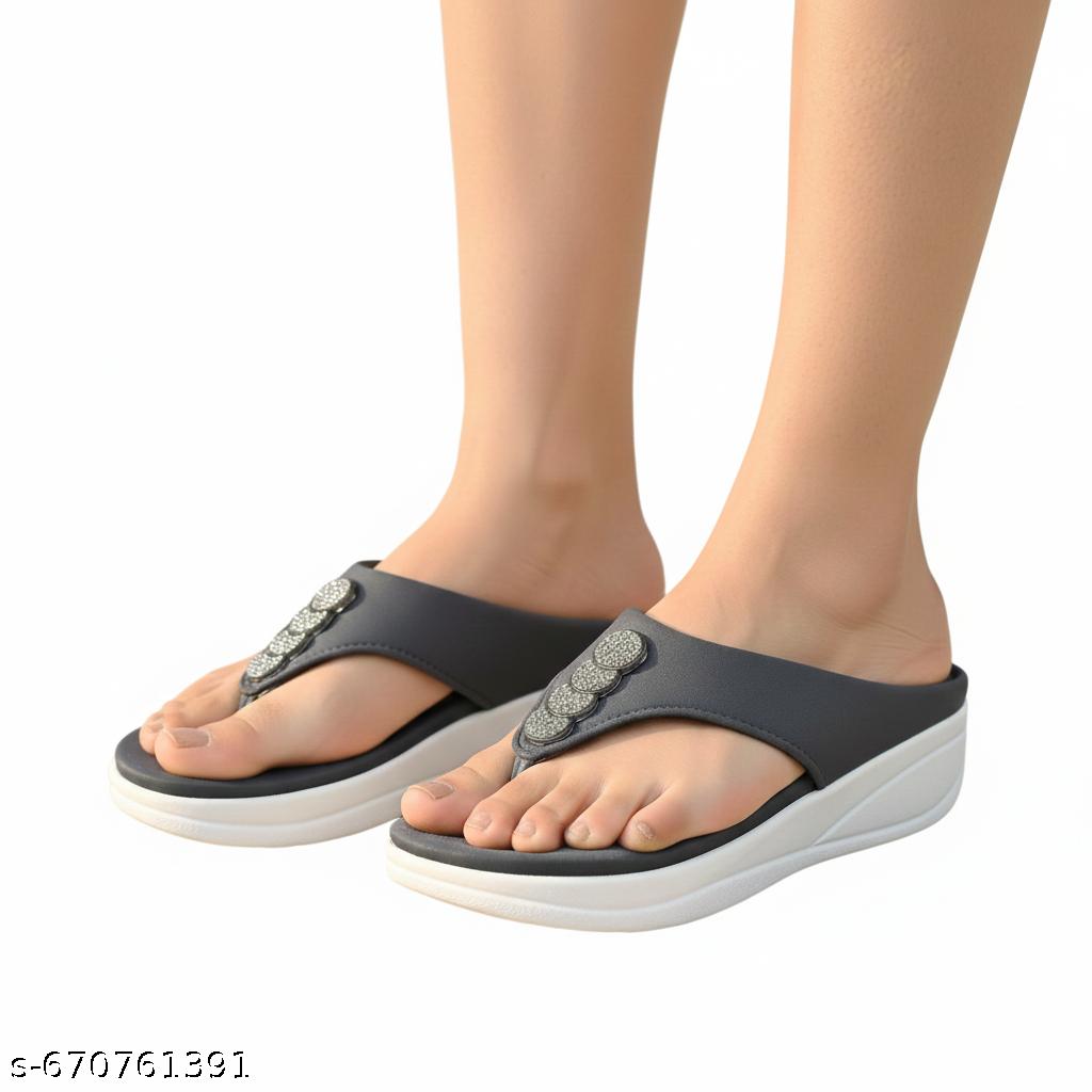 Grey Coin Panga Flat Sandal - Unixkart - View 4