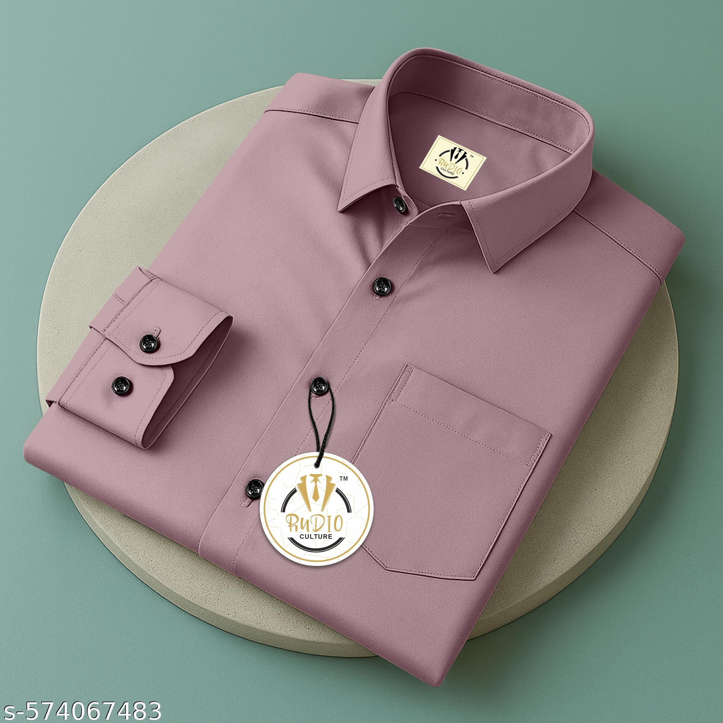 Men's Regular Fit Plain Long Sleeve Shirt - Unixkart - View 4
