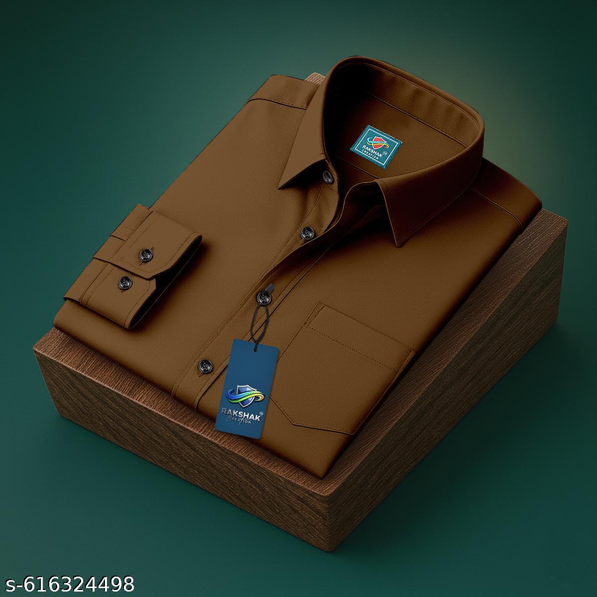 Men's Plain Cotton Casual Shirt - Unixkart - View 4