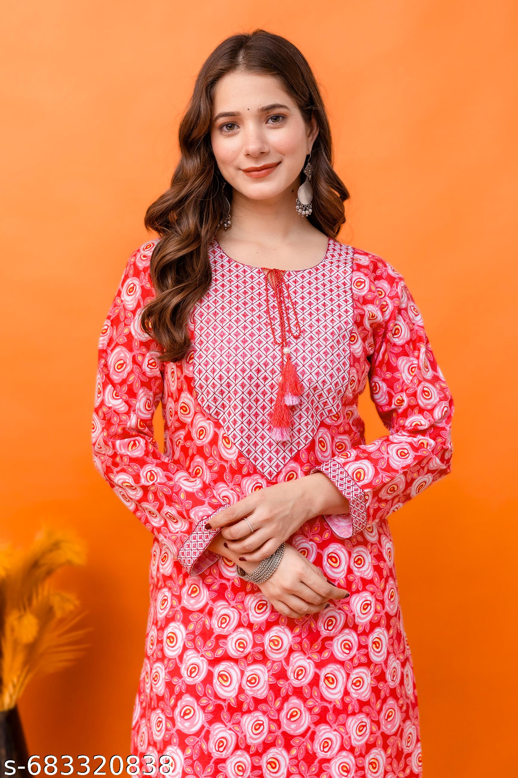 Women Floral printed kurti - Image 4