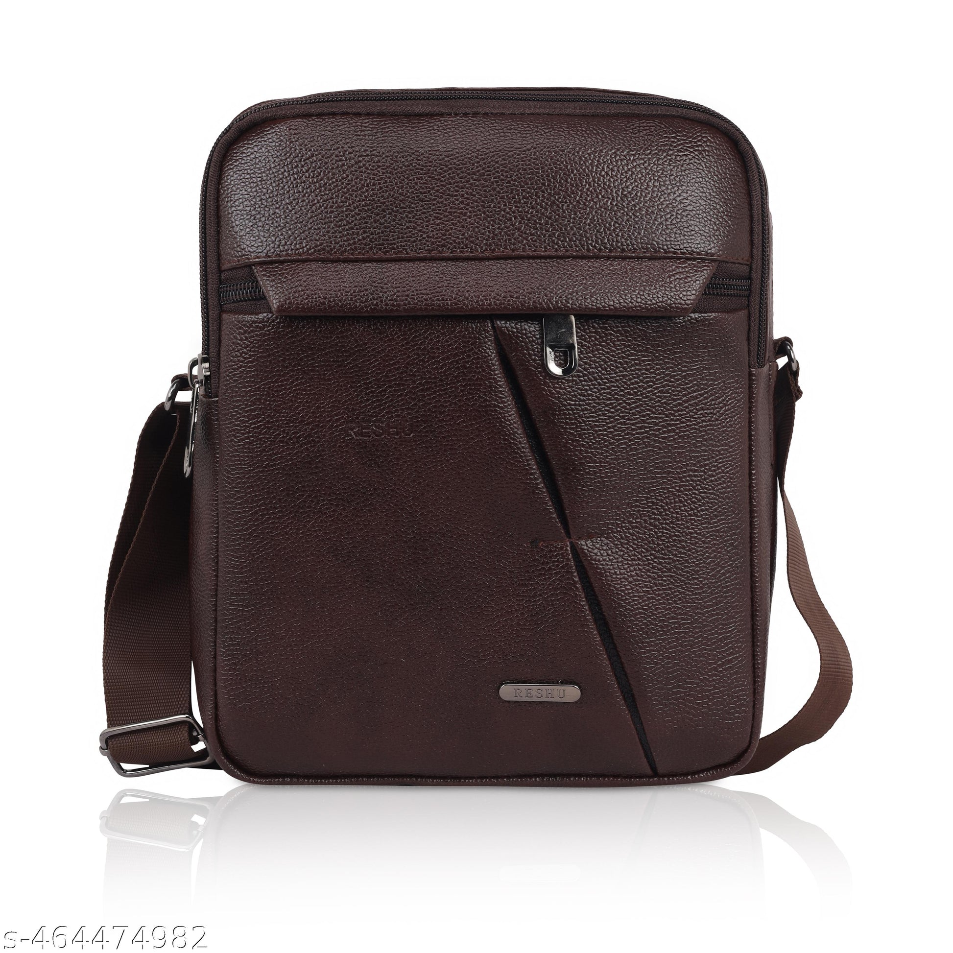 7zipper 6 pocket: micro essential premium leather cross-body bag pocket travel bag for men diary cover water bottle etc - Unixkart - View 4