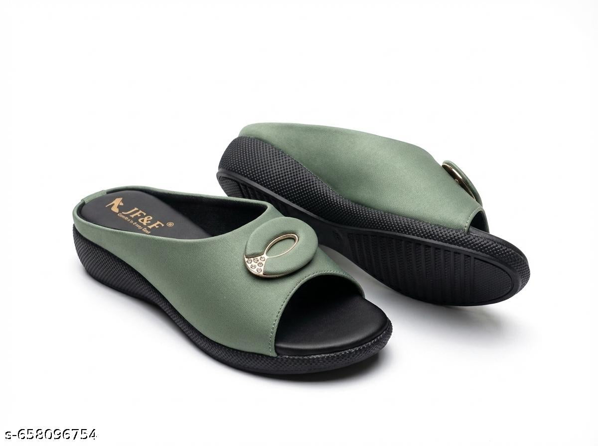 Green Scroll Buckle Sandal - Unixkart - View 4