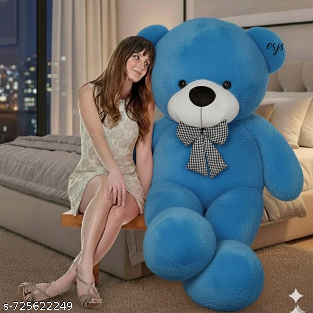 3 Feet Sky Blue Stuffed Bear with Footprint - Unixkart - View 4