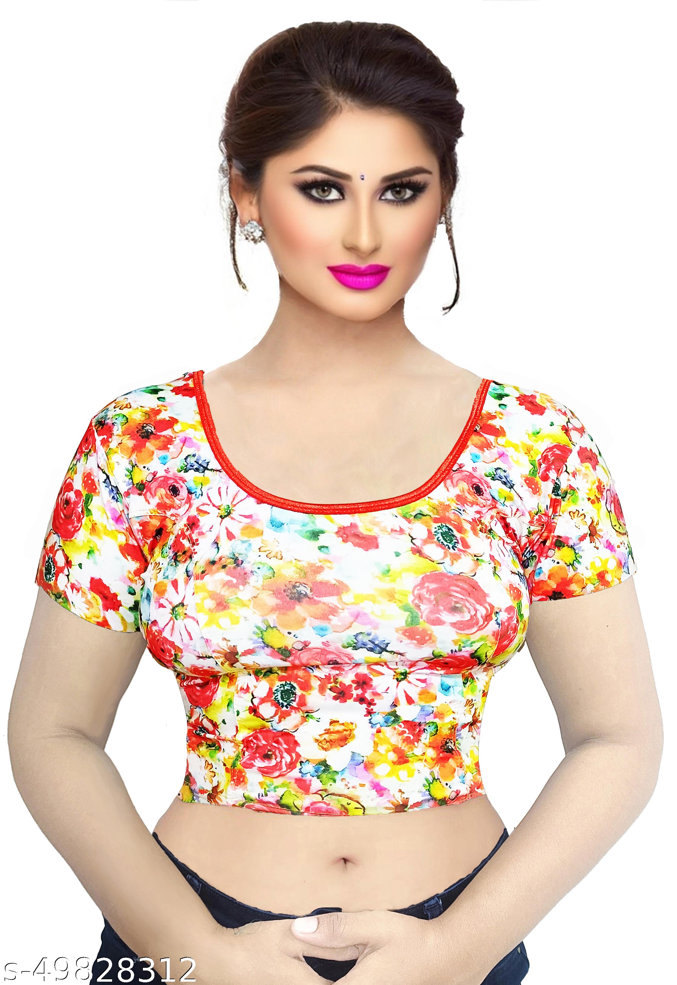 Designer Readymade Stretchable Blouse Digital Print Collection - Unixkart - View 4