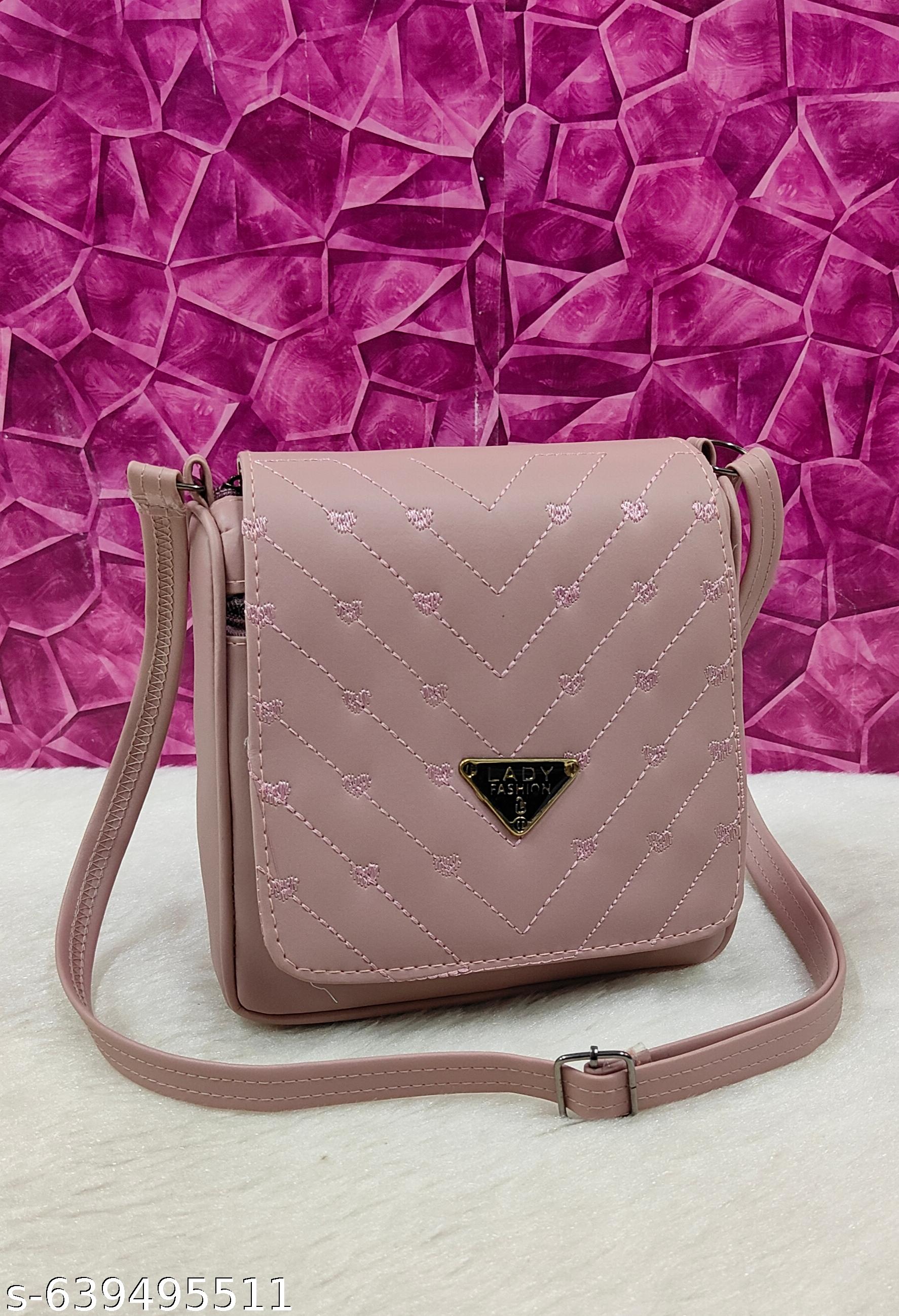 Gorgeous stylish women lavender PU sling bags/Premium PU leather sling bags for women/Small Sling bags/Full handwork bag/party wear and wedding bag for women - Unixkart - View 4