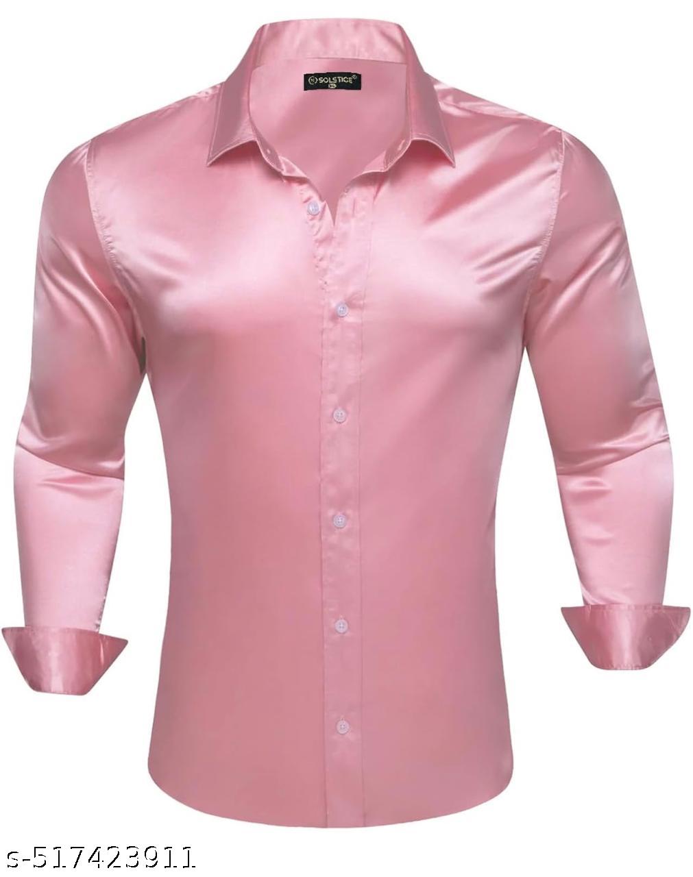 Men's Relaxed Fit Satin Cotton Mix Shirt - Unixkart - View 4