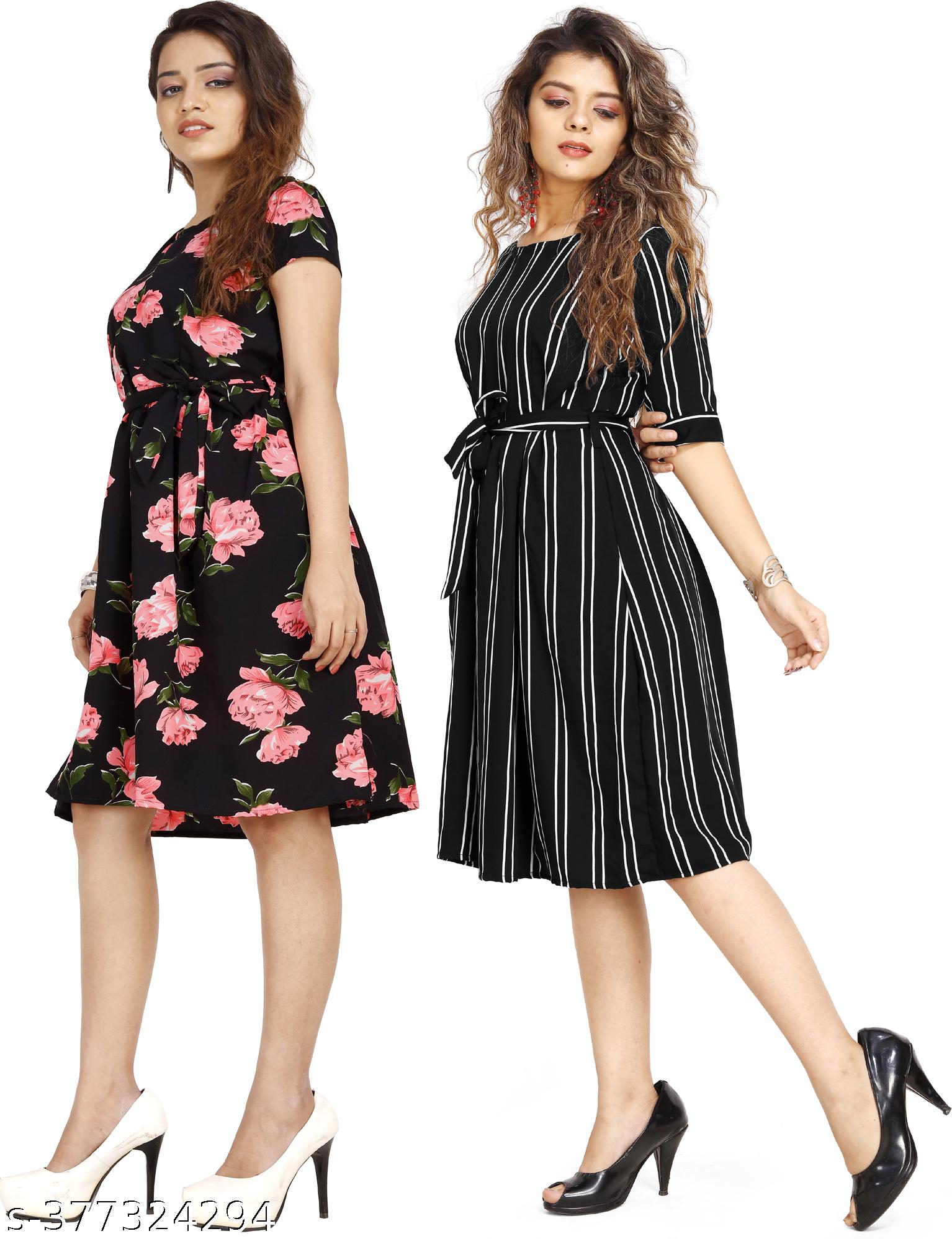 Women's A-Line Knee Length Western Dress - Unixkart - View 4