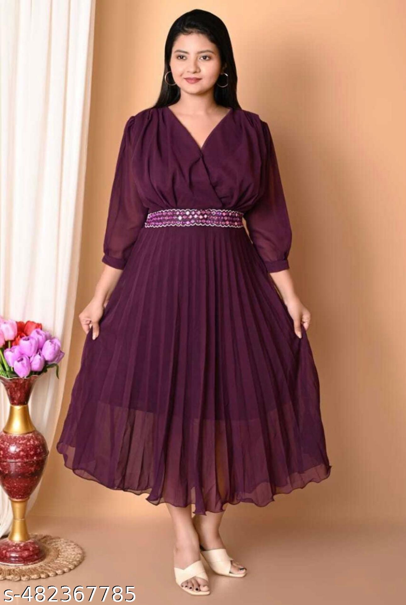 Women's Maxi Full Length Dress - Unixkart - View 4