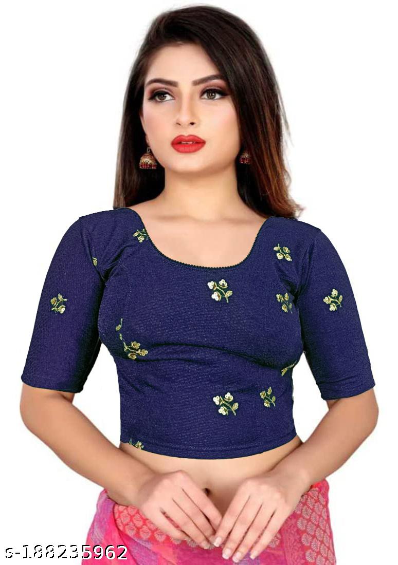 sequence Embroidery Stretchable Blouse - Unixkart - View 4
