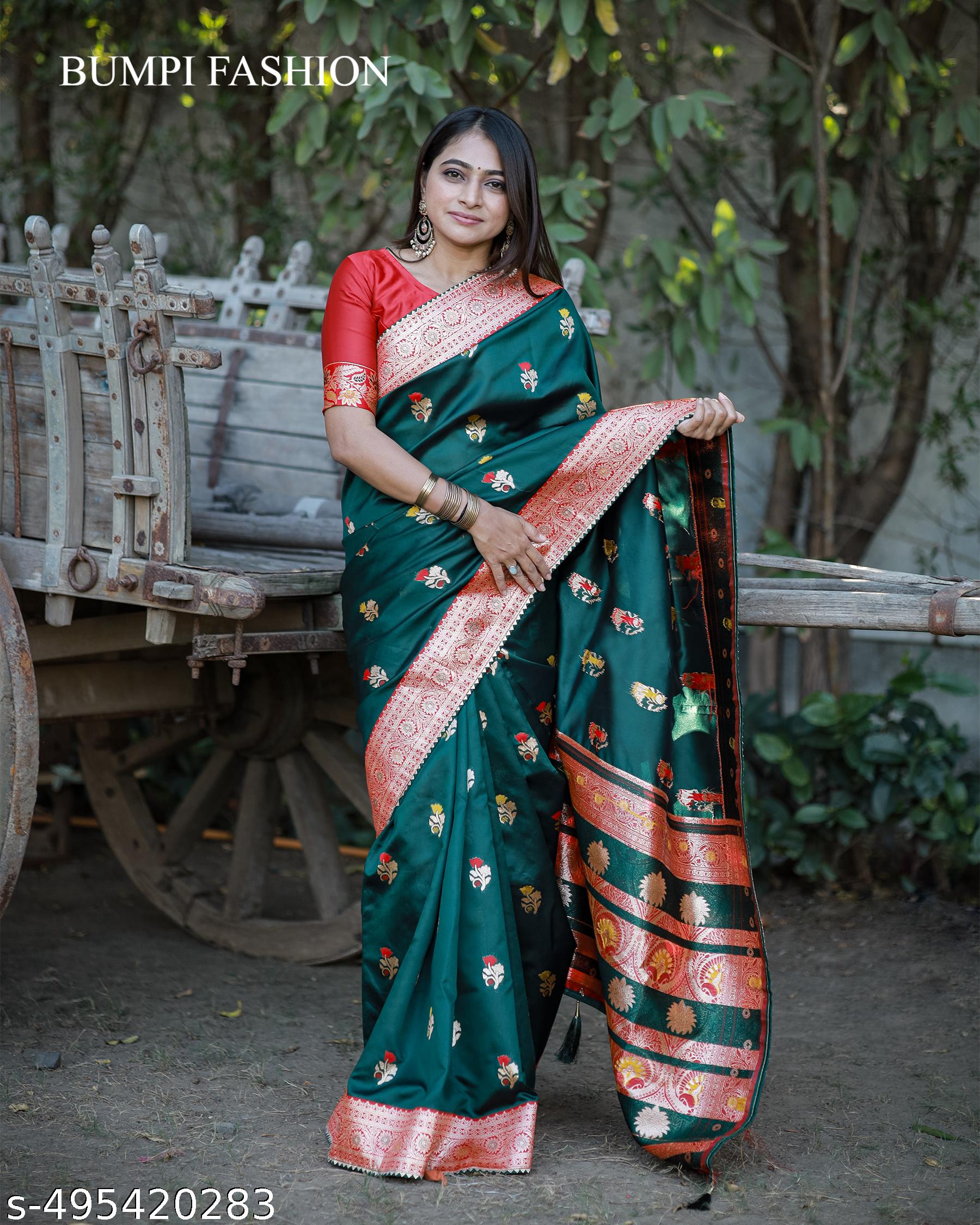 Banarasi silk saree - Unixkart - View 4