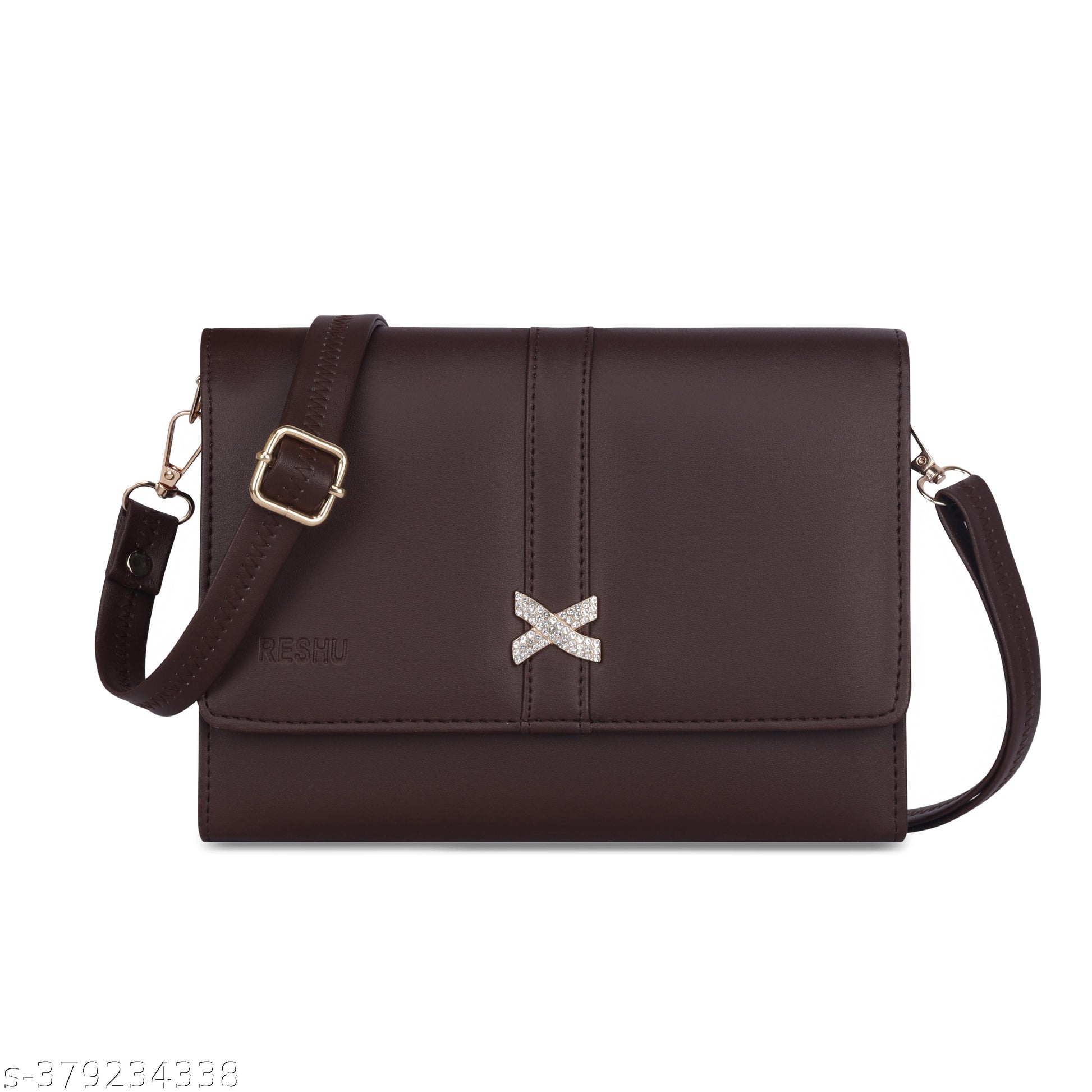 adjustable 5 zipper pocket with card holder premium stylish leather sling bag - Unixkart - View 4