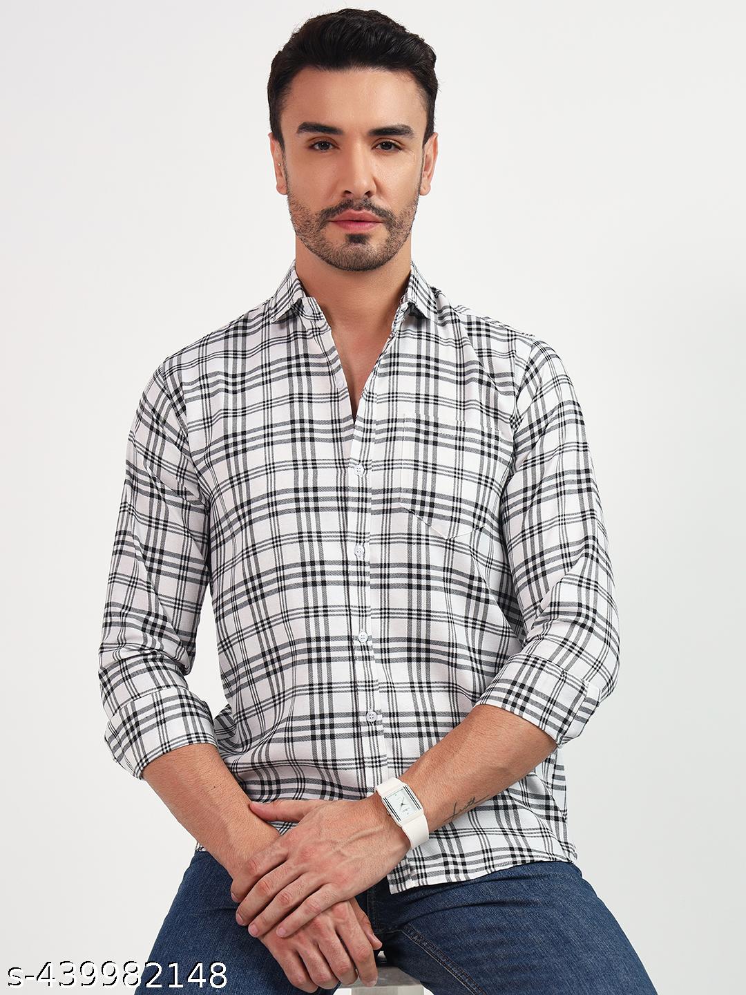 Men's Checked Casual Shirt - Unixkart - View 4