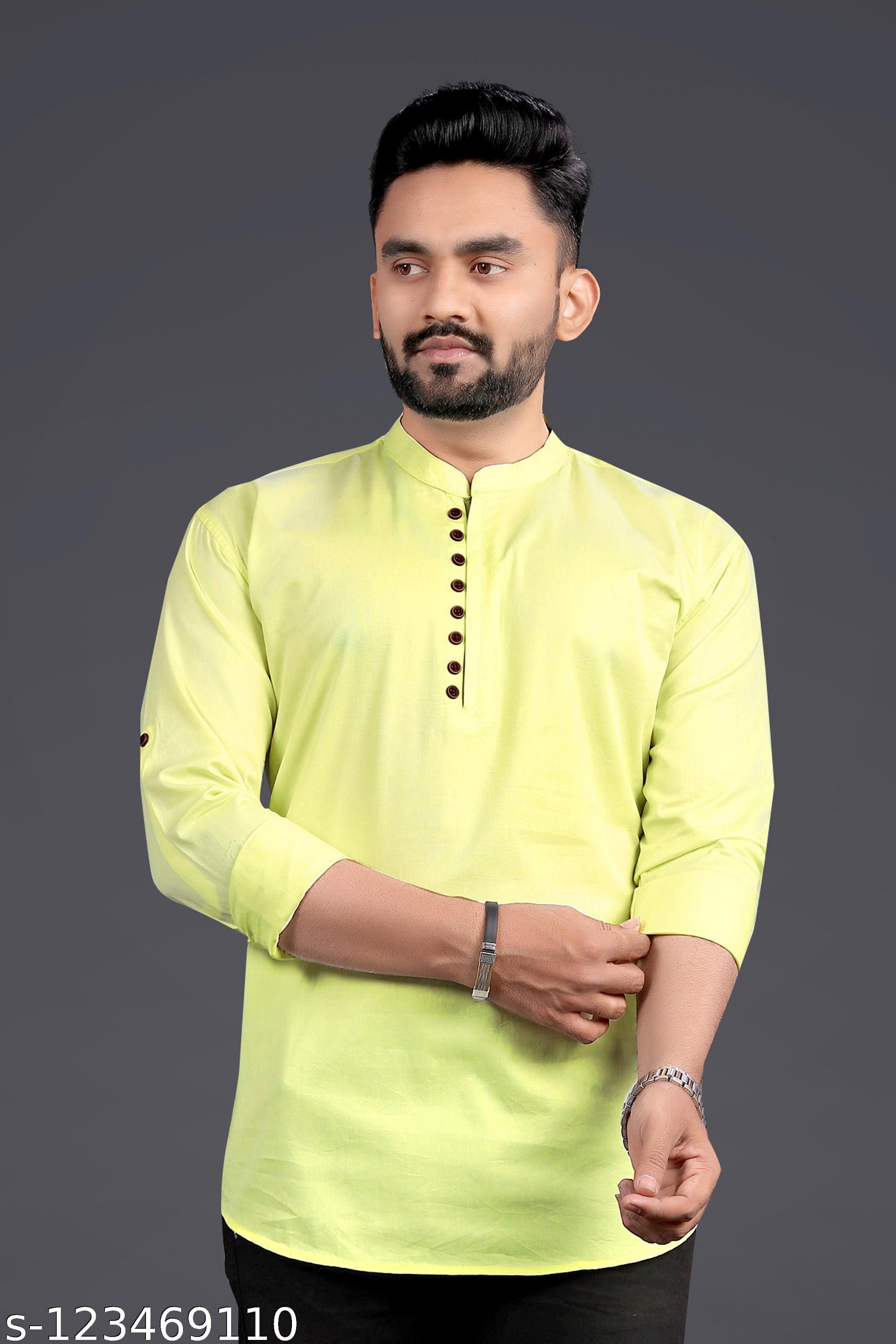 Men's Short Kurta Shirt - Unixkart - View 4