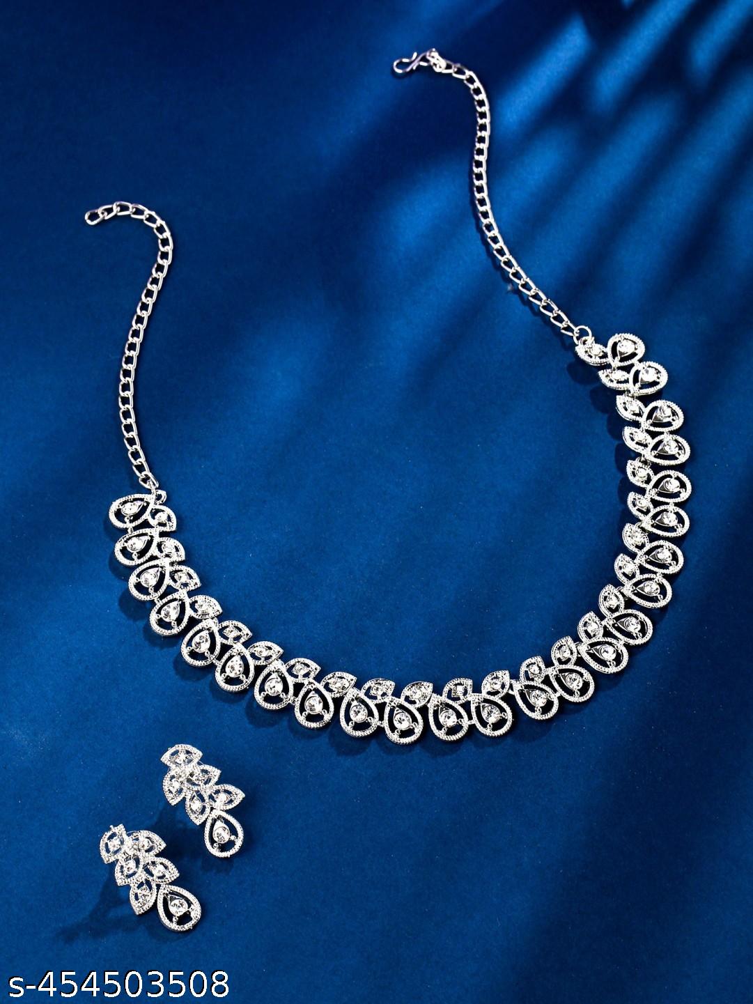 Rhodium Plated Jewellery Set with White Austrian Diamond - image 4
