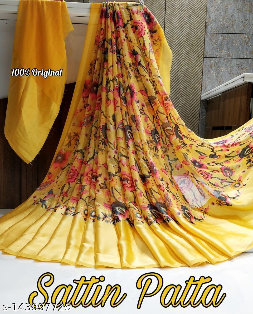 Fancy Satin Patta Silk Saree - Unixkart - View 4