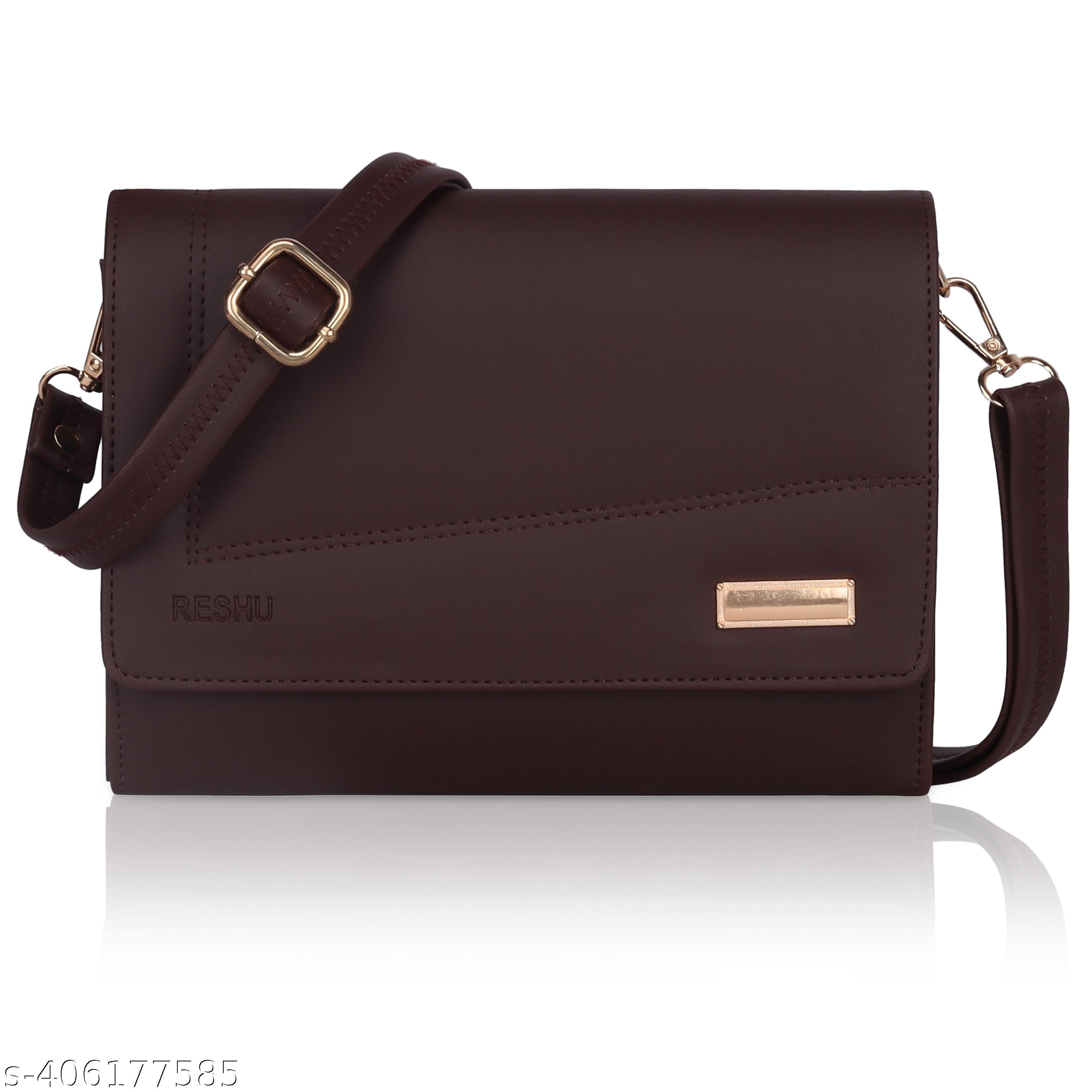 adjustable 5 zipper pocket with card holder premium stylish leather sling bag - Unixkart - View 4