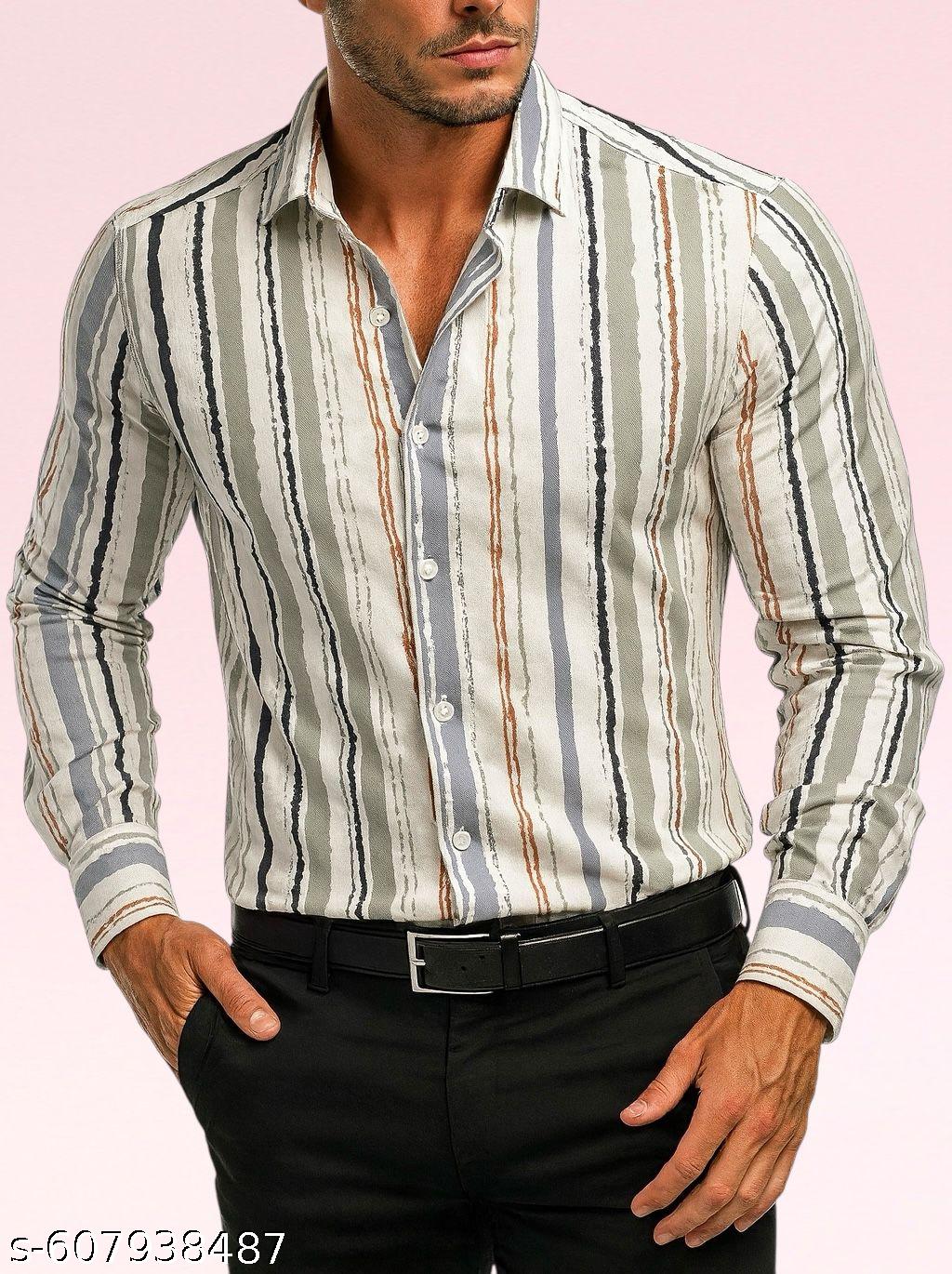 Men's Cotton Party Wear Full Sleeve Shirt - Unixkart - View 4