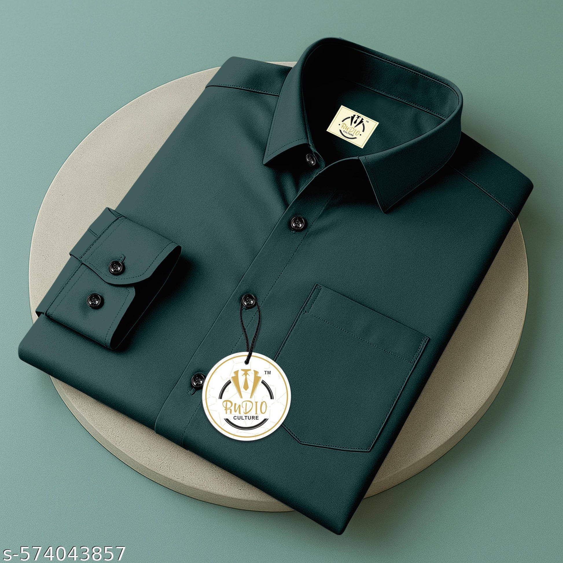 Men's Regular Fit Plain Long Sleeve Shirt - Unixkart - View 4