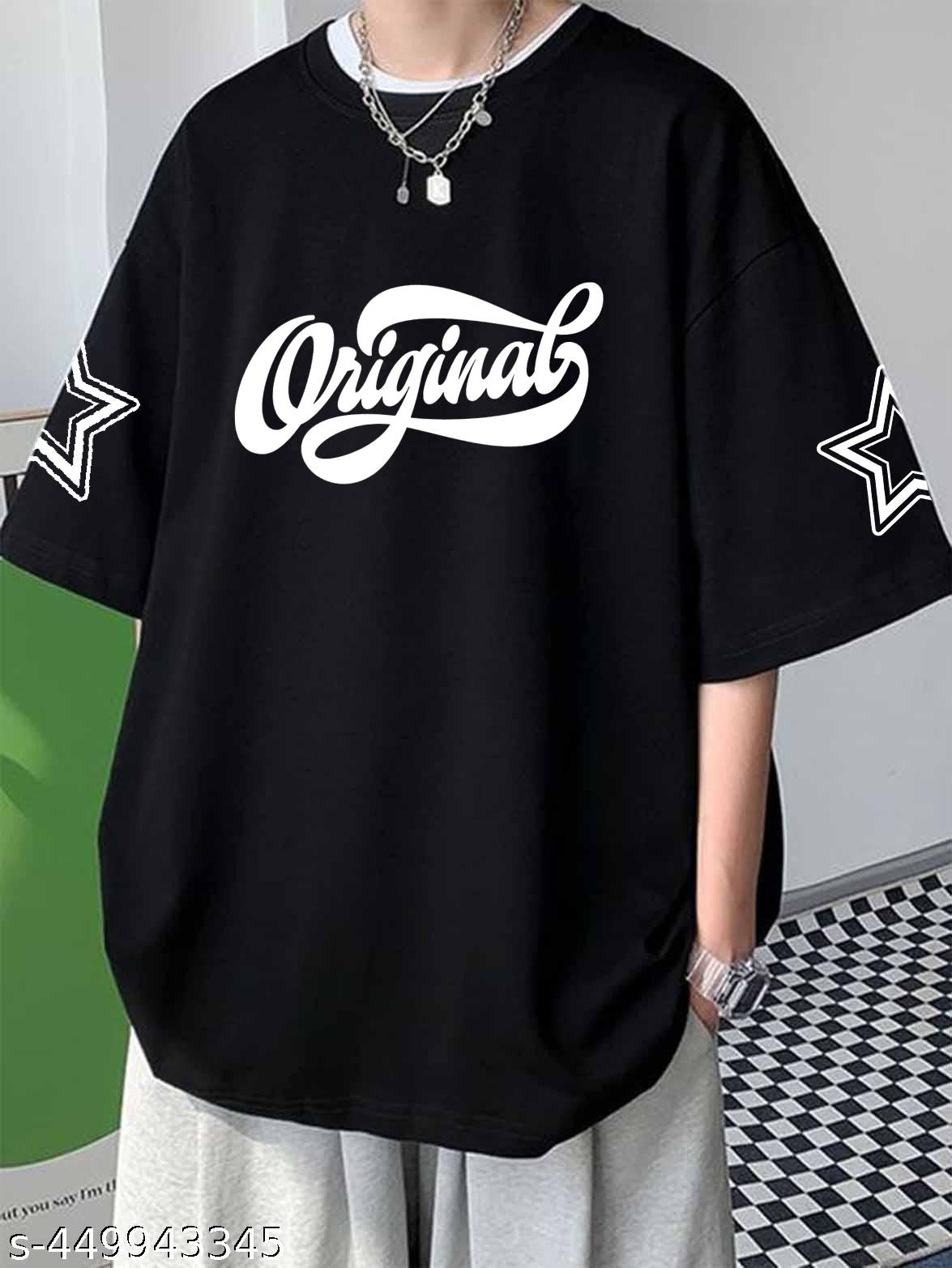 Oversized Black Graphic T-Shirt - view 4