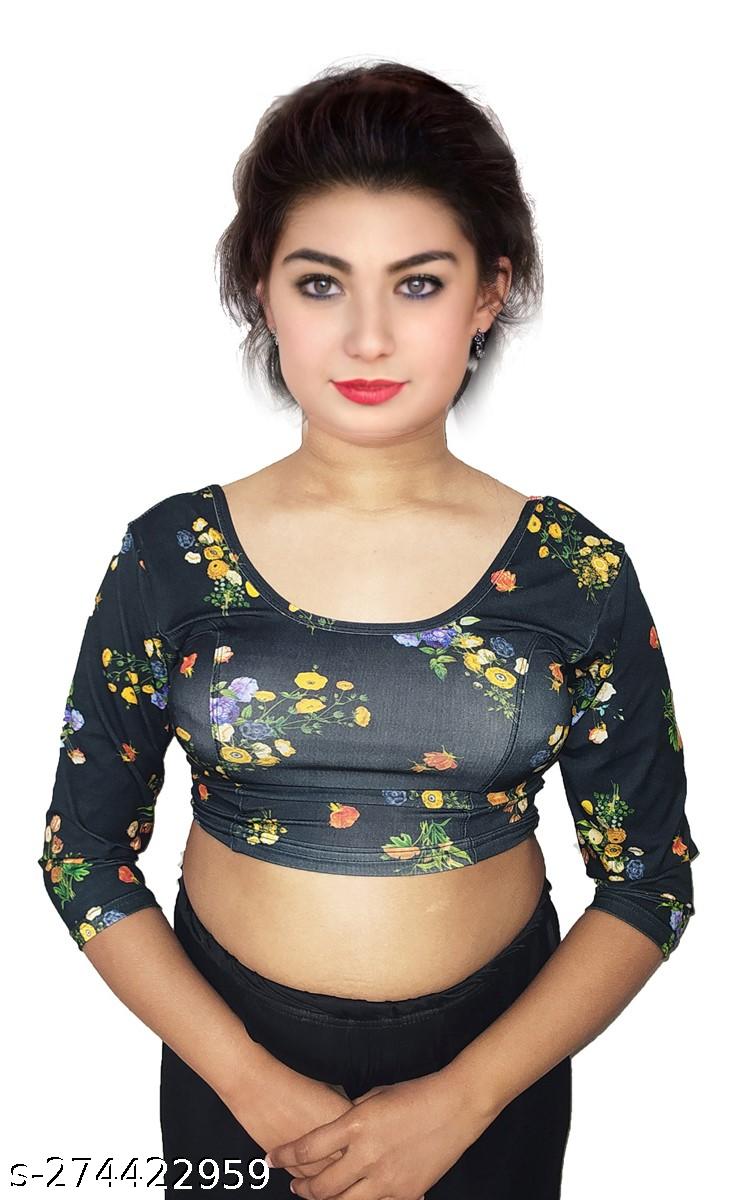 Readymade Stretchable Blouse Digital Print Collection - Unixkart - View 4