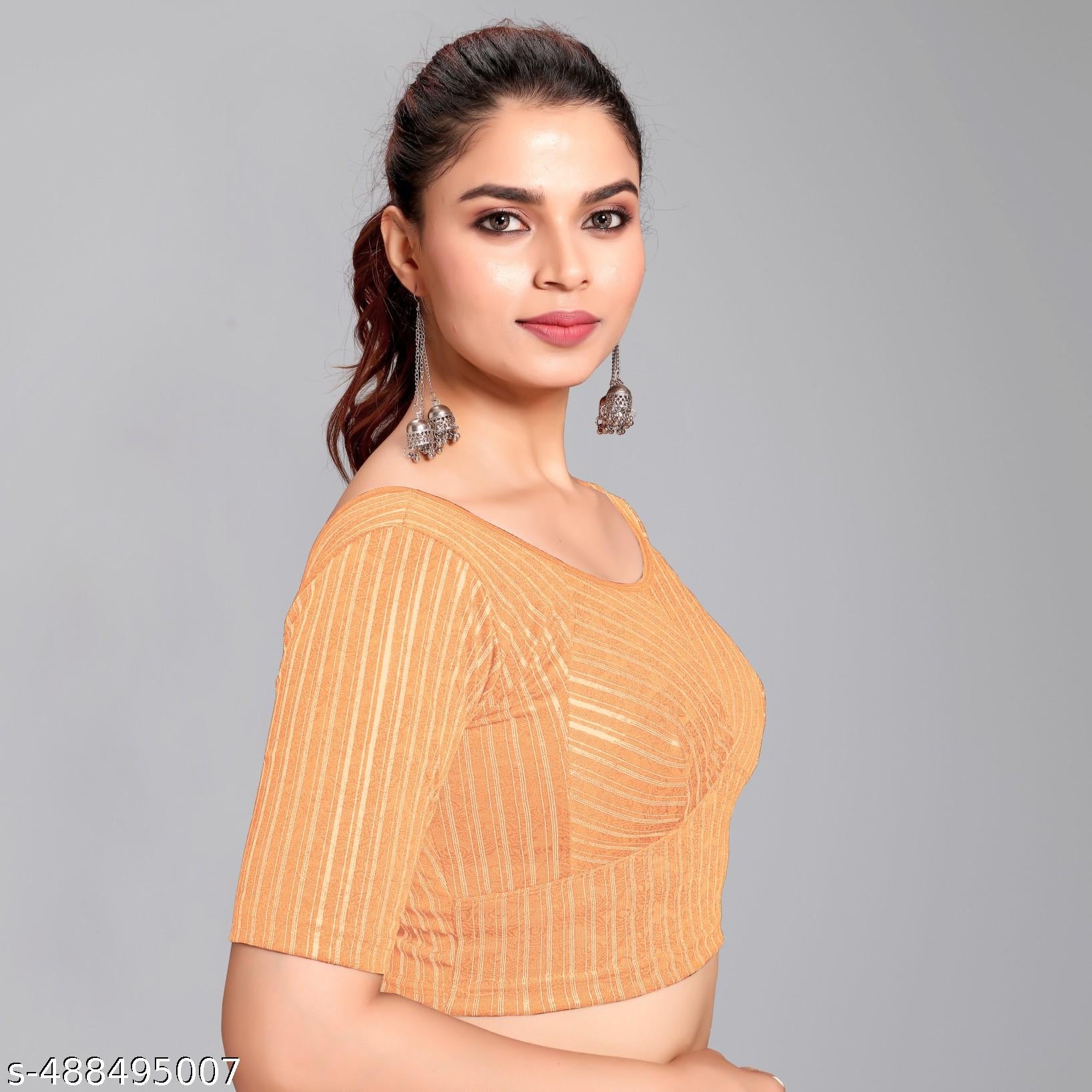 Latest Blouse Design under 200 Lycra blouse Designer Blouse for Women - Unixkart - View 4