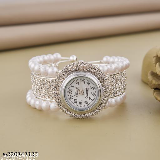 Pearl Diamond Bracelet watch for Women and Girls - Unixkart - View 4