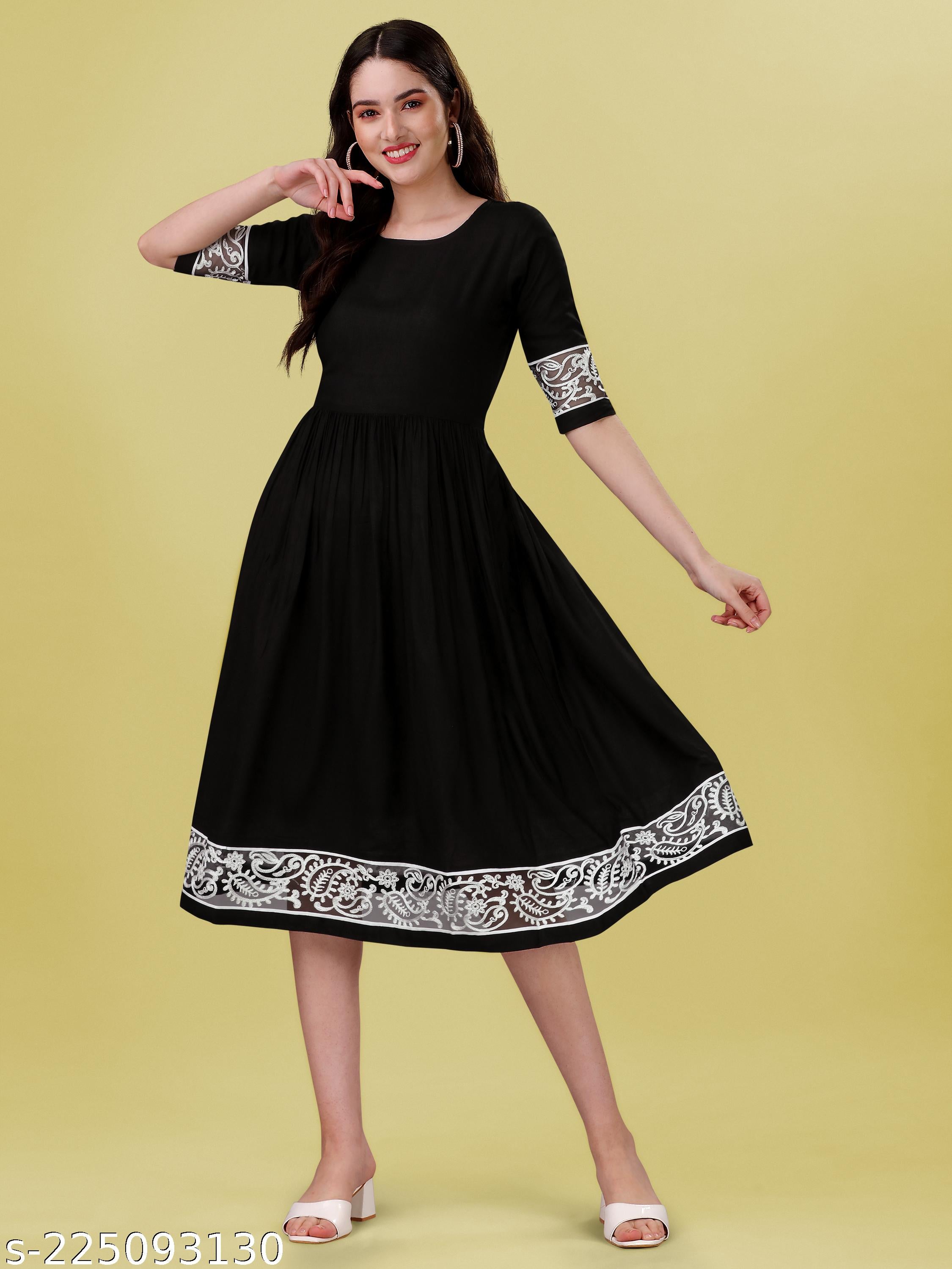 Women's Western Embroidery Dress - Unixkart - View 4