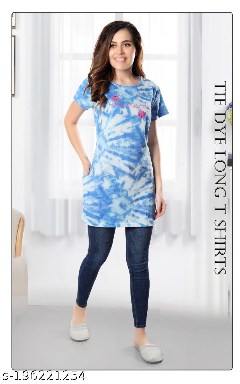 Color Magic'S Printed Tie & Dye Long Top / T Shirt - View 4 - Juliate