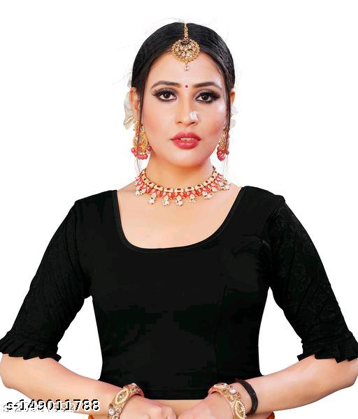 Readymade Stretchable Cotton lycra Blouse latest design - Unixkart - View 4