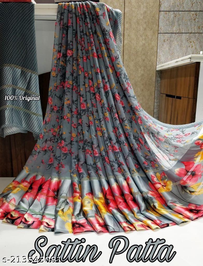 Fancy Satin Patta Saree - Unixkart - View 4