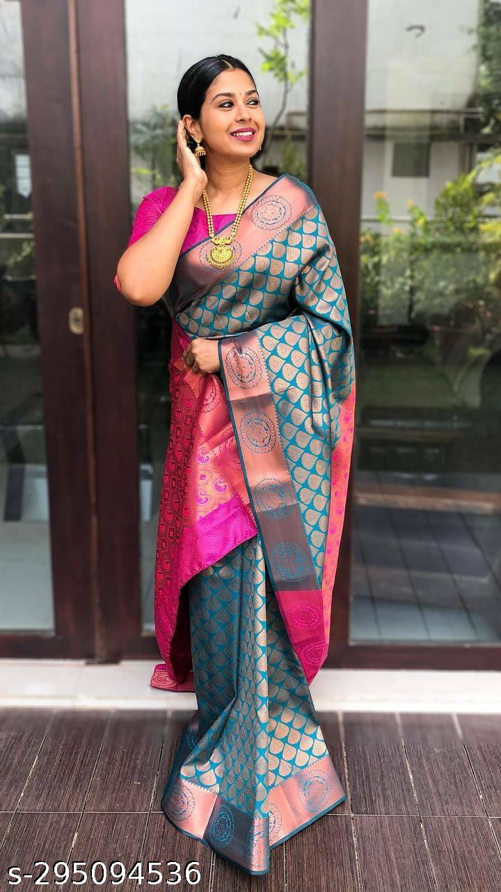 kanjivaram silk saree - Unixkart - View 4