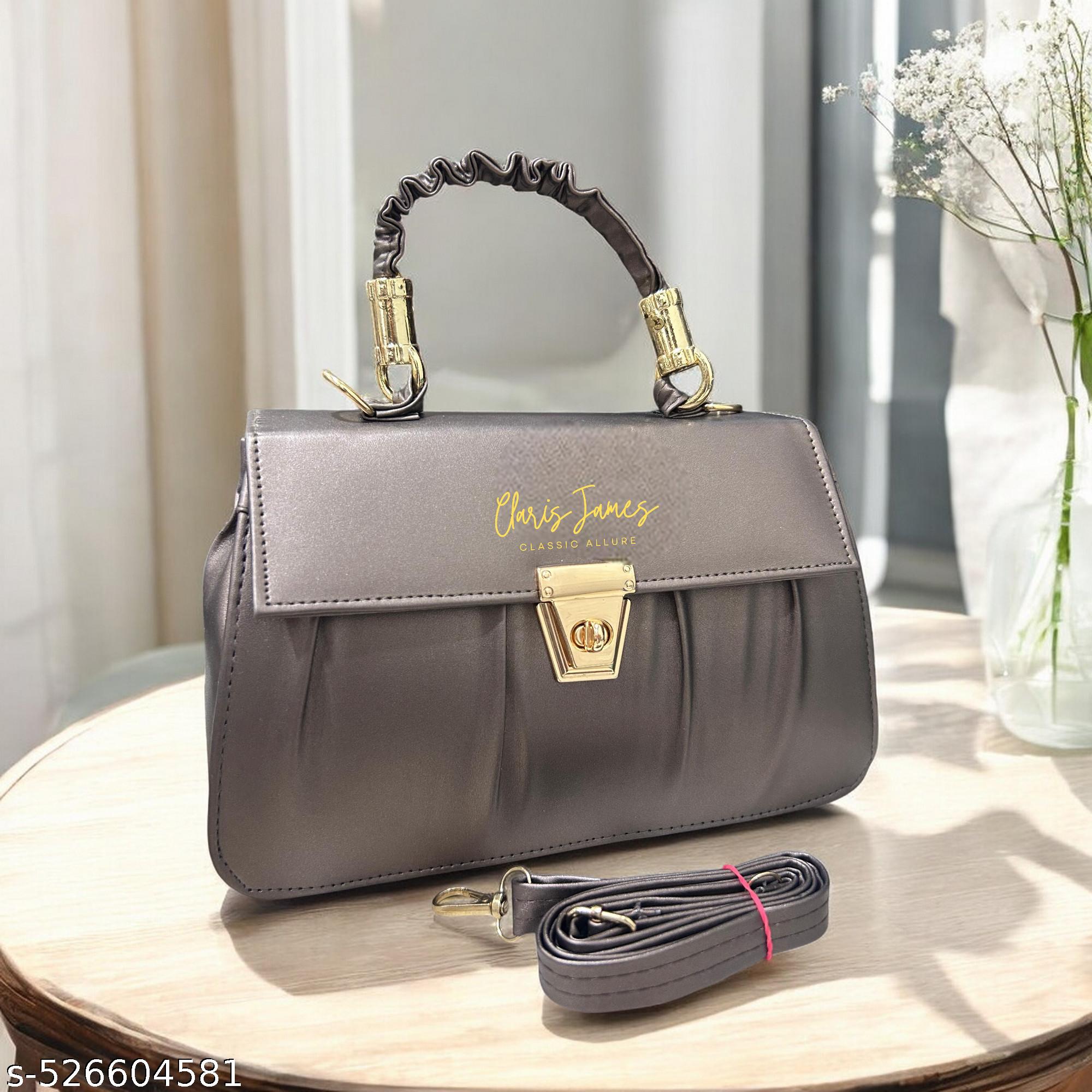 Women's PU Leather (Metallic) Sling Bag with Twist Lock and Detachable Strap – Casual & Occasion-Ready Crossbody - Unixkart - View 4
