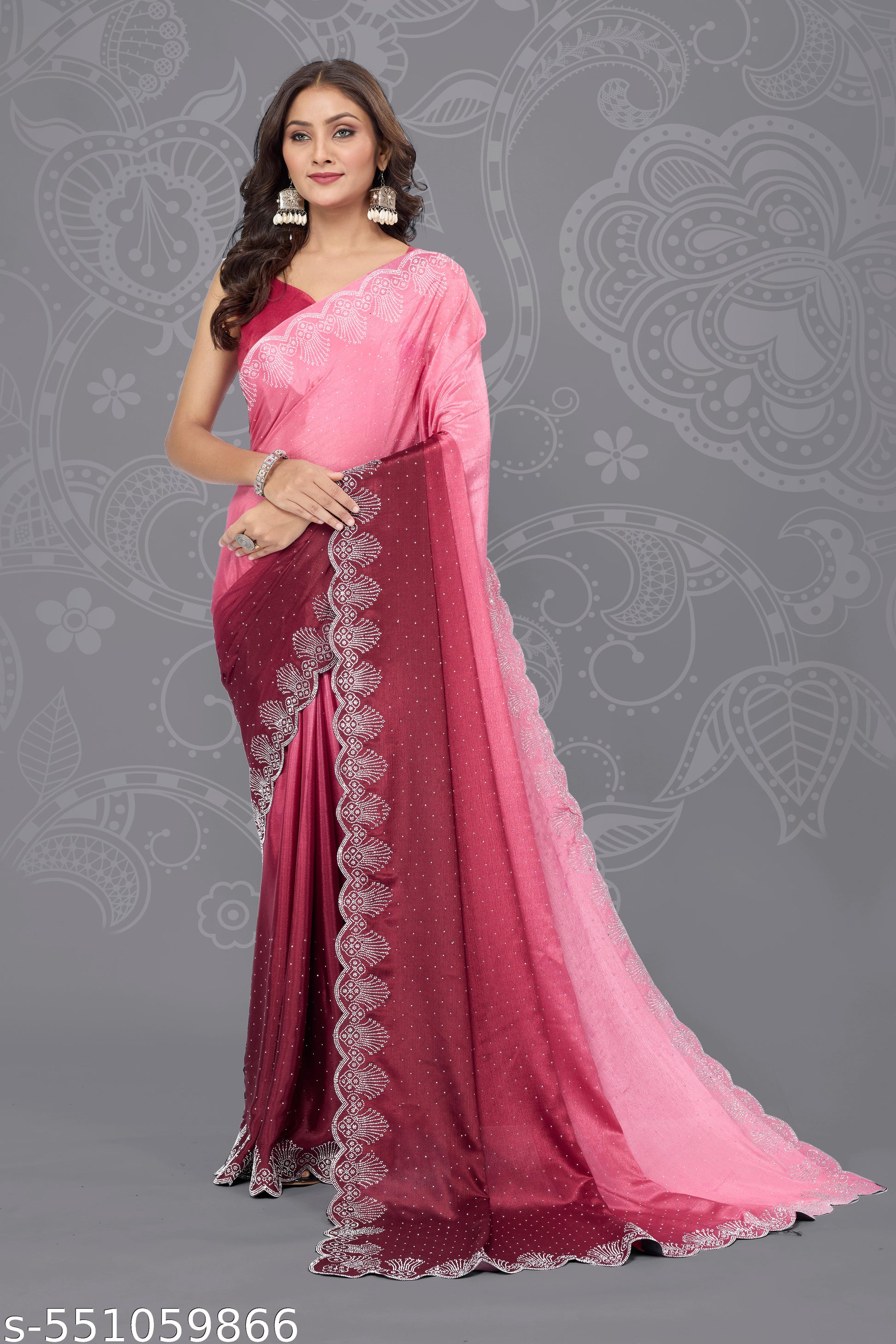 queen chiffon attractive pattern saree - Unixkart - View 4