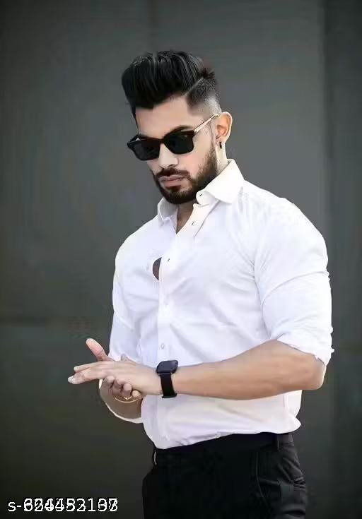 Men's Dark Plain Casual Shirt - Unixkart - View 4