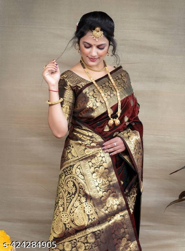 NEW TRADITIONAL SAREE FOR WOMEN (MAROON) - Unixkart - View 4